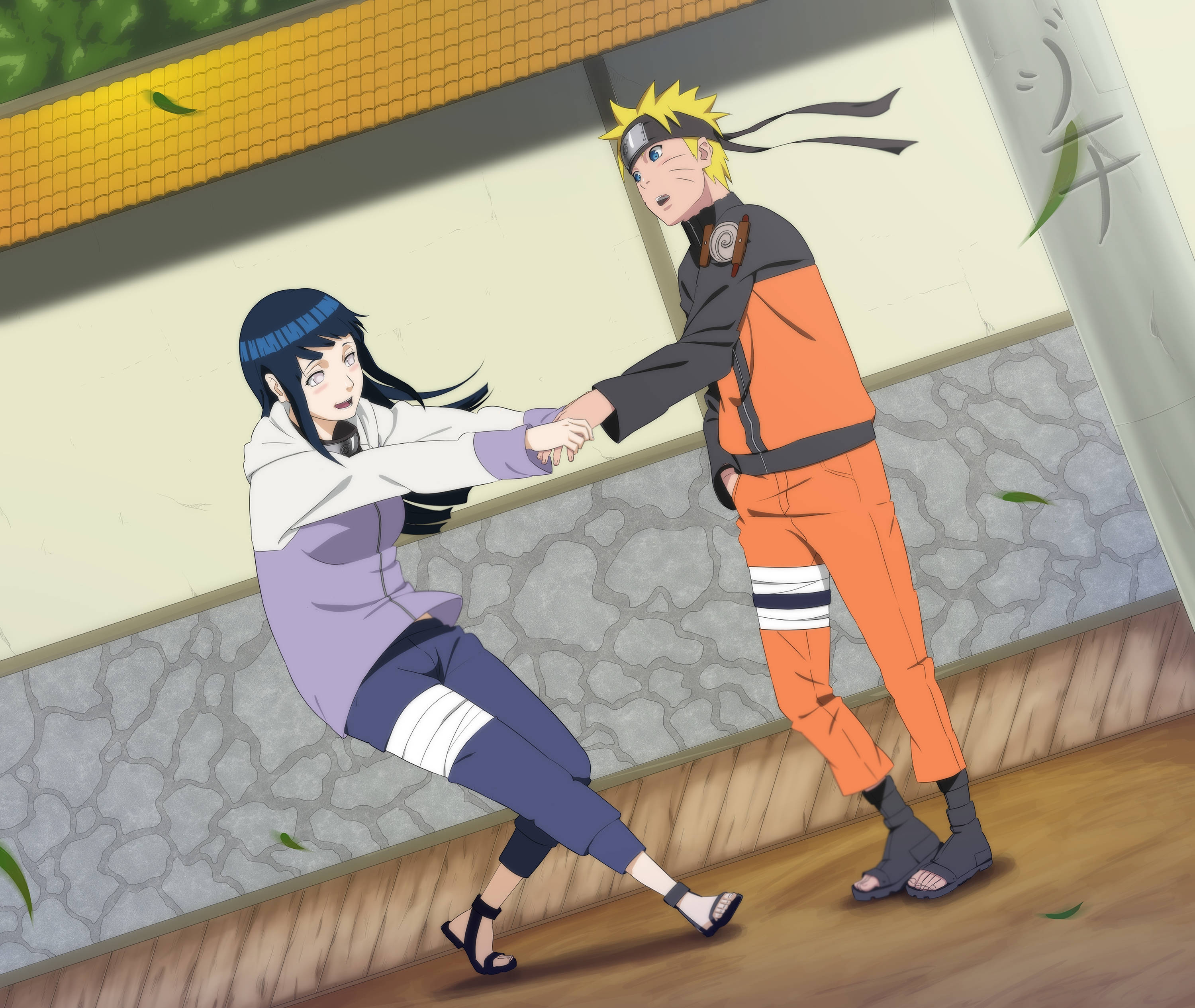 Naruto ve Hinata Açık Havada Duvar Kağıdı