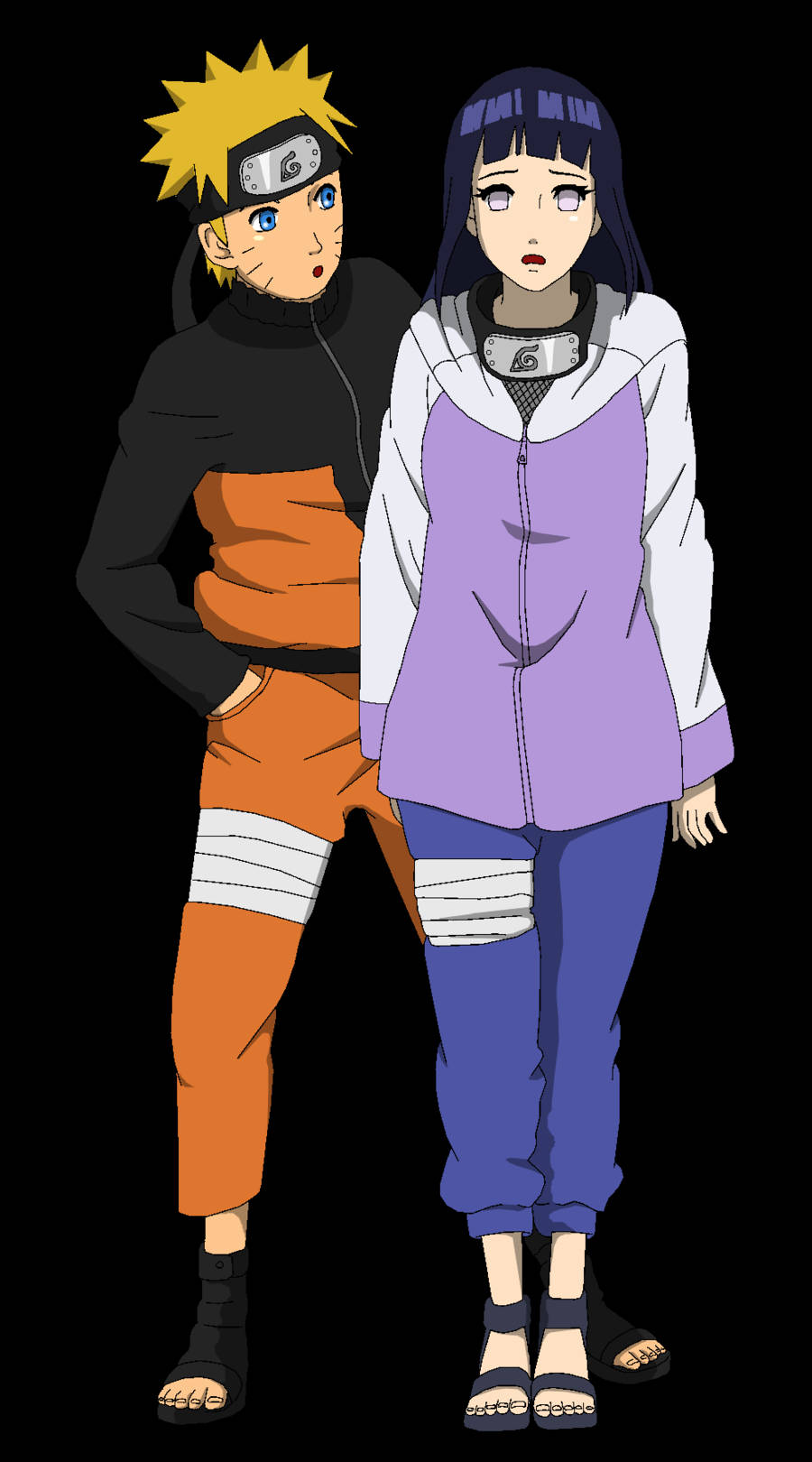 Naruto ve Hinata Minimalist Duvar Kağıdı