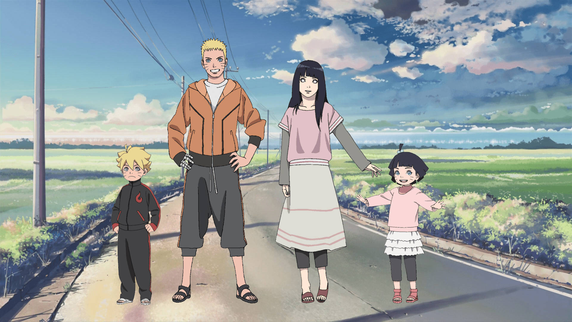 Naruto ve Hinata Çocuklarıyla Duvar Kağıdı