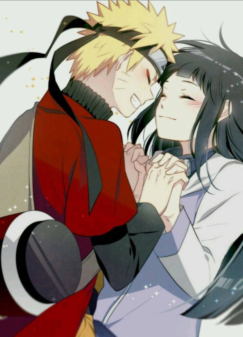Naruto ve Hinata Gülümserken Duvar Kağıdı