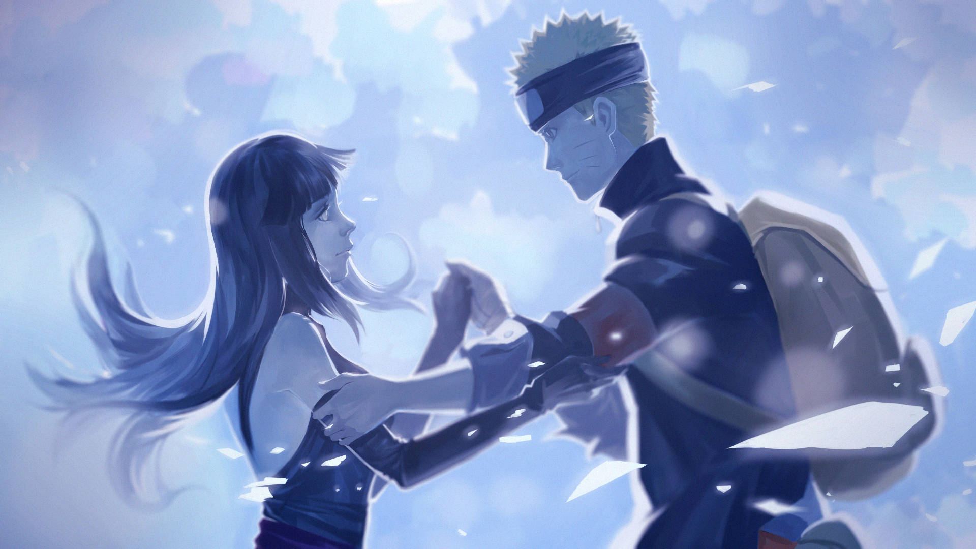 Naruto ve Hinata Kış Karında Duvar Kağıdı