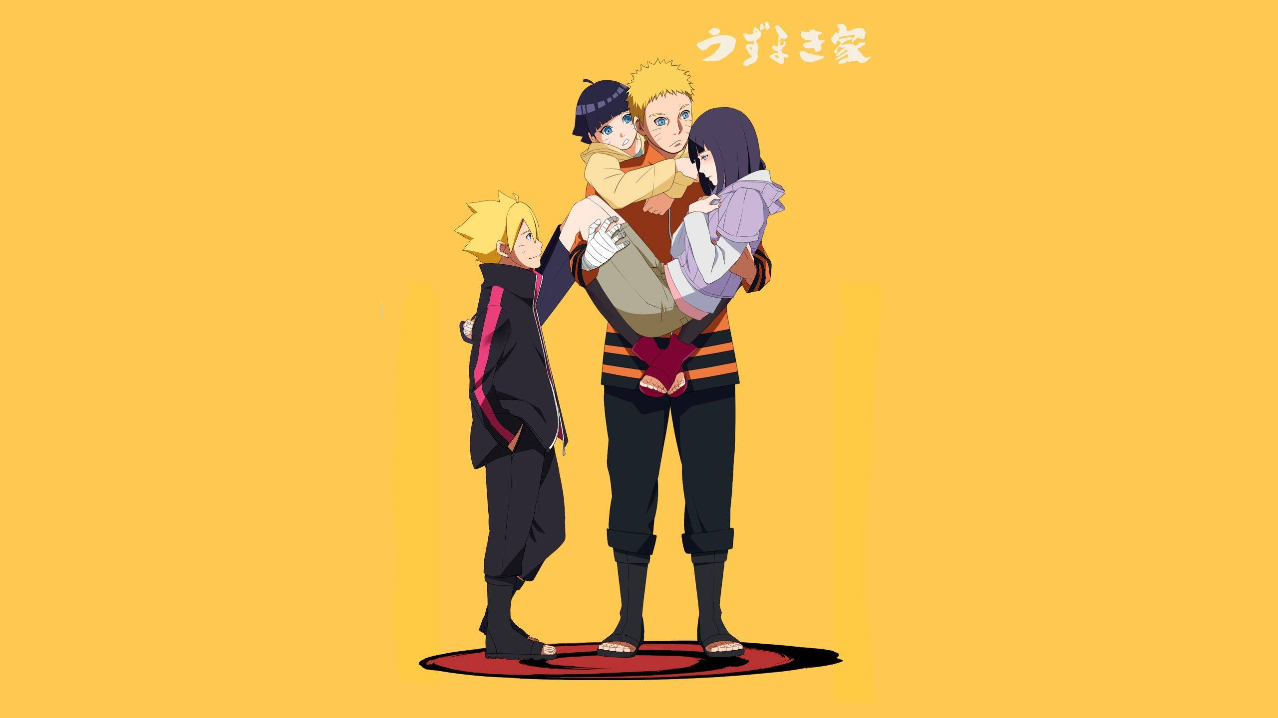 Naruto ve Hinata'nın Sevgi Dolu Ailesi Duvar Kağıdı