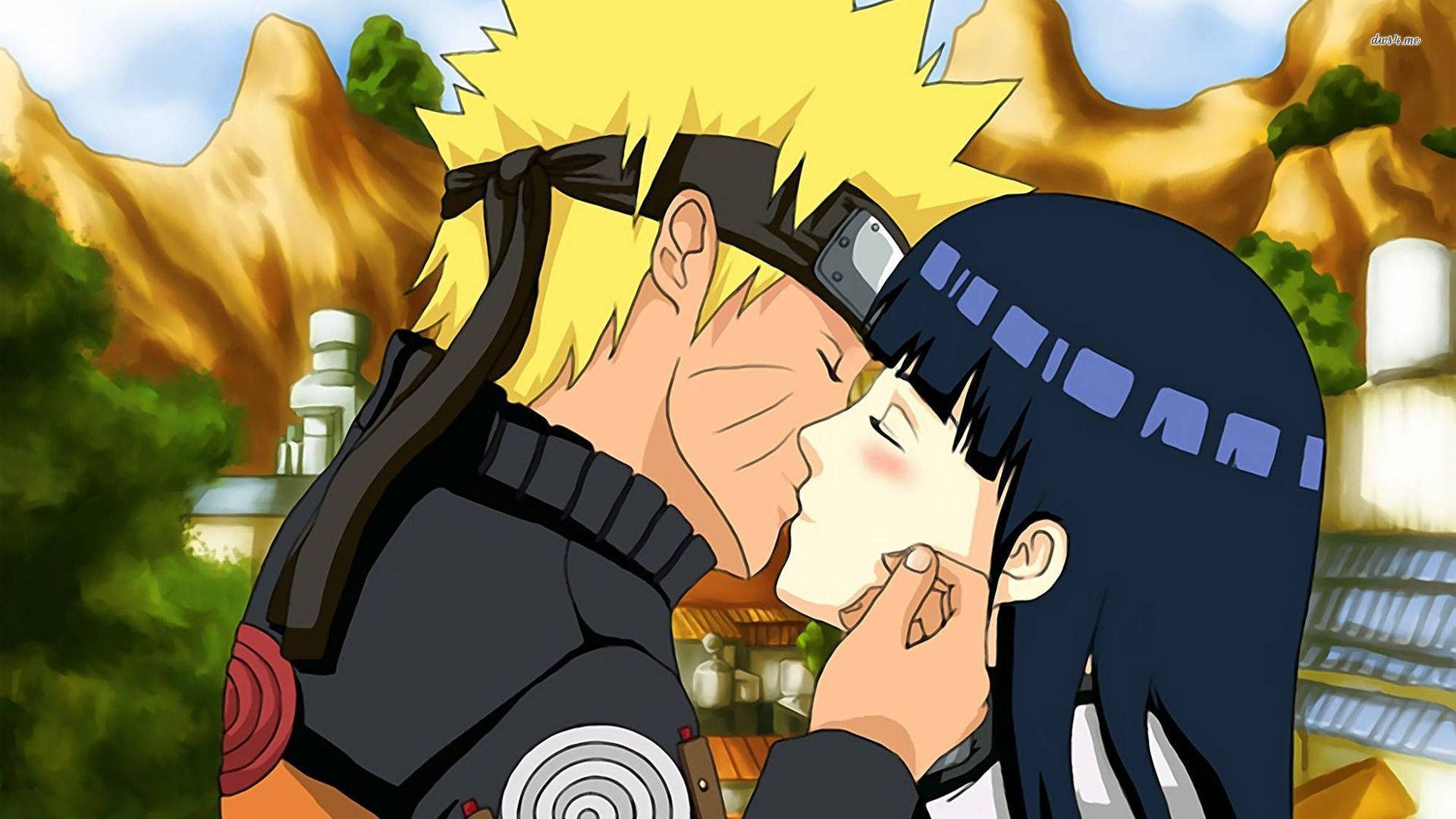 Naruto ve Hinata Öpüşüyor Duvar Kağıdı