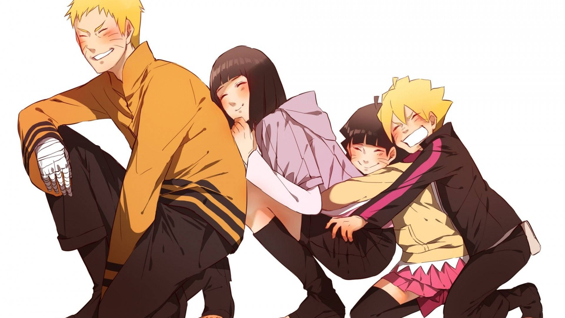 Naruto ve Hinata Çocuklarıyla Duvar Kağıdı