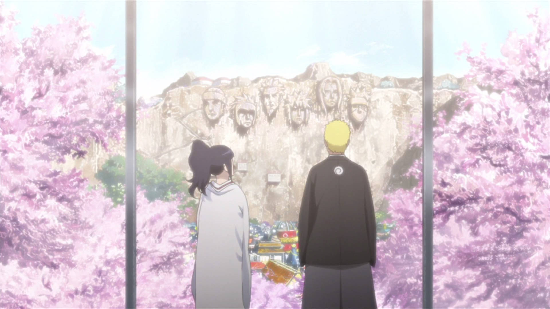 Naruto ve Hinata Hokage Kayası Duvar Kağıdı