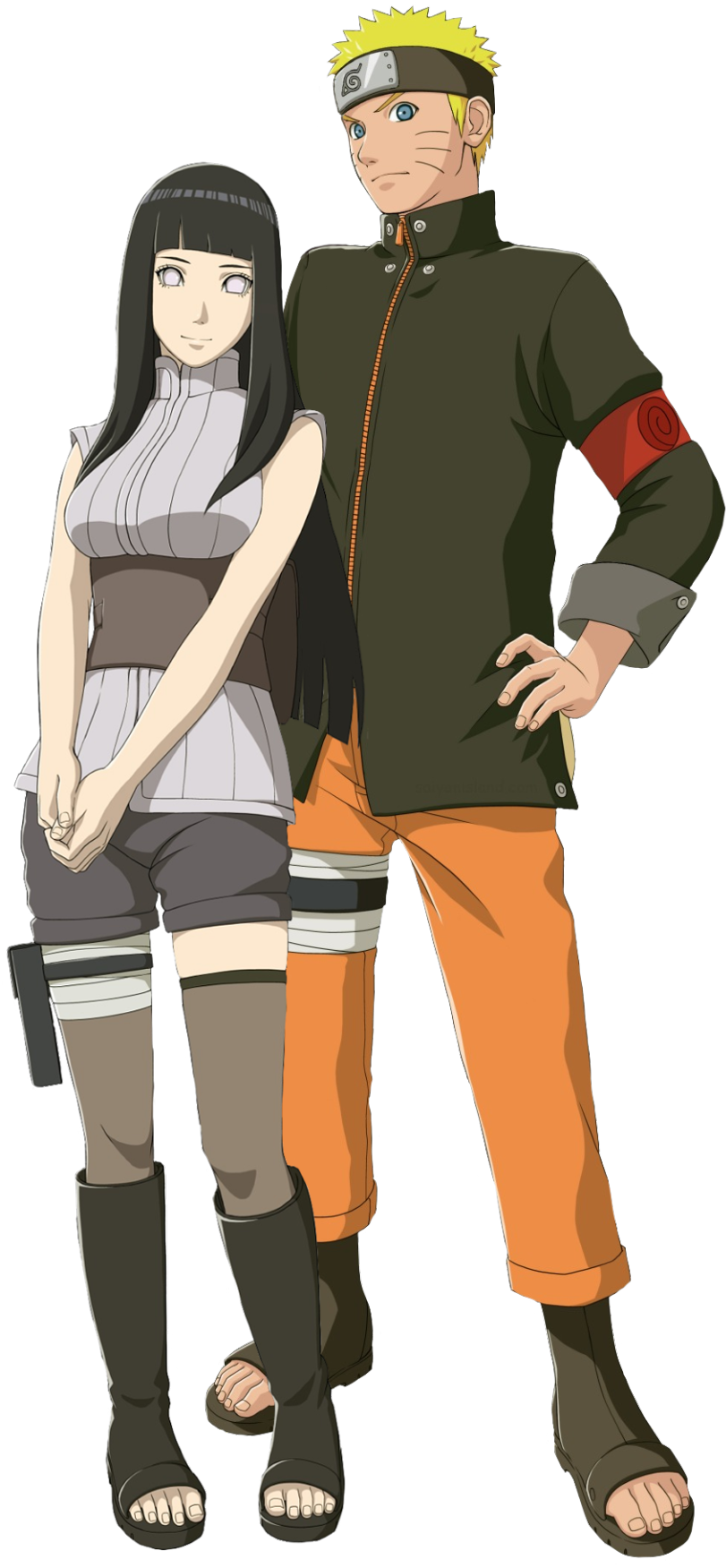 Naruto ve Hinata Yan Yana Duran Duvar Kağıdı