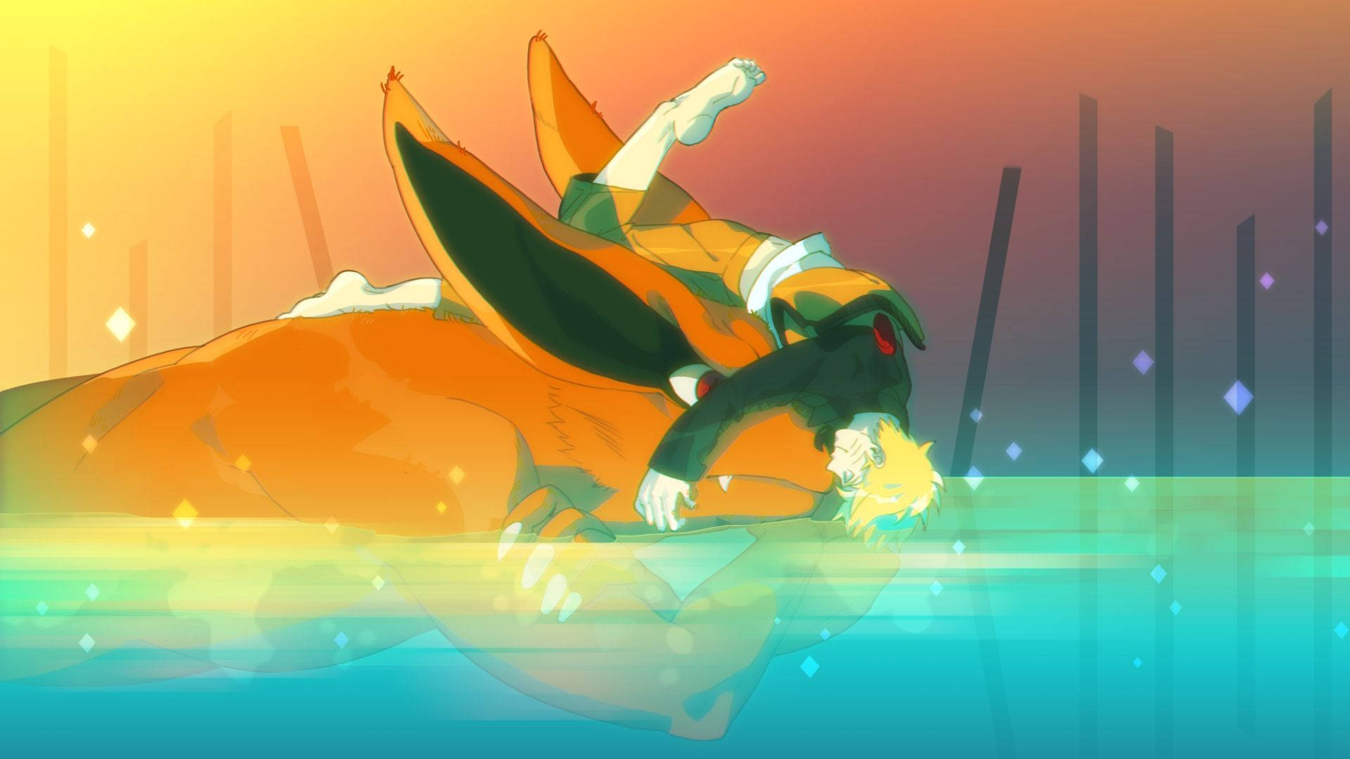 Naruto ve Kurama, mükemmel ikili Duvar Kağıdı