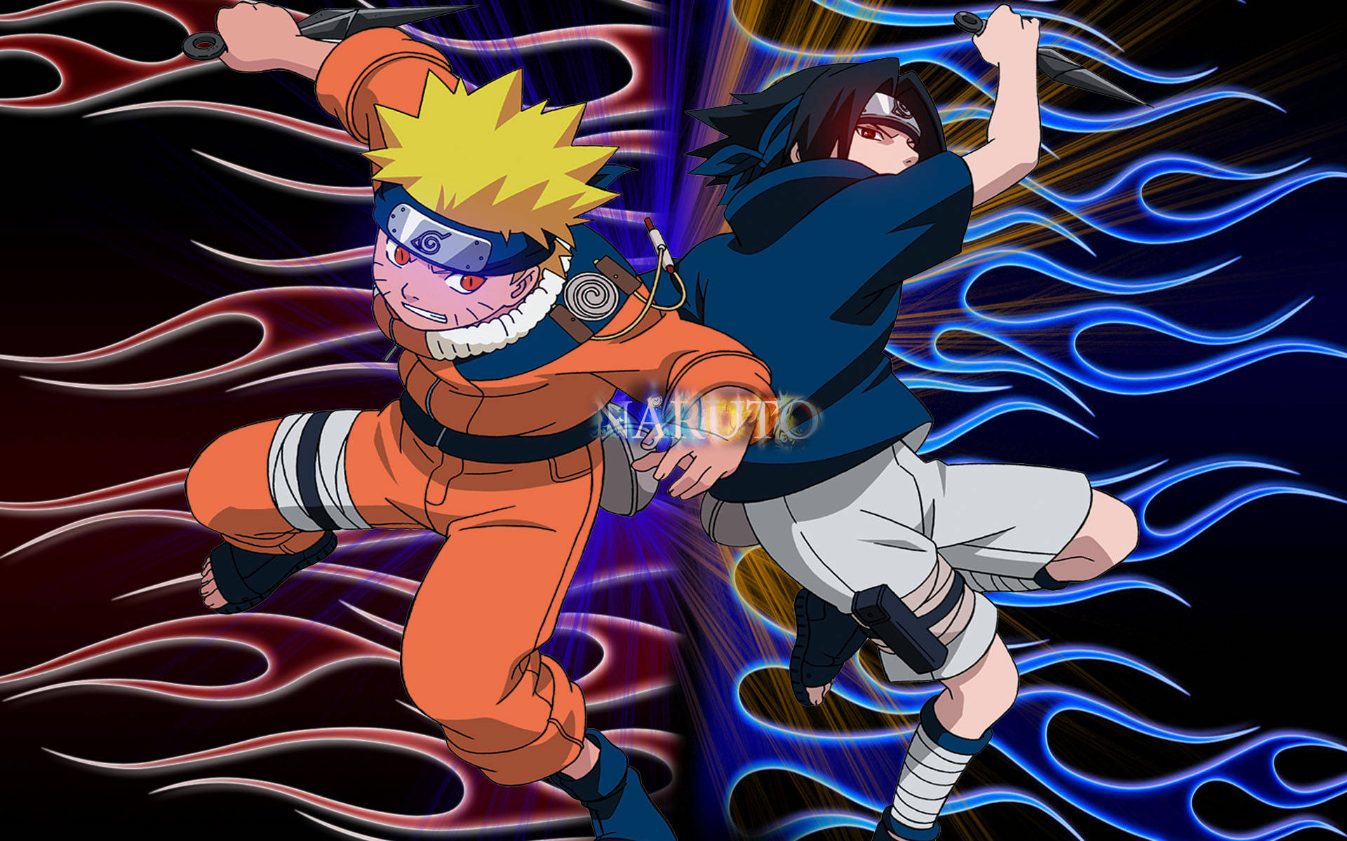 Naruto ve Sasuke Çocuk Posteri Duvar Kağıdı