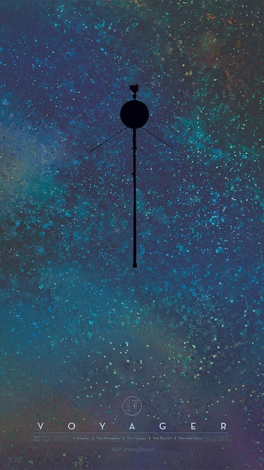 NASA iPhone Voyager 40. Yıl Dönümü Duvar Kağıdı