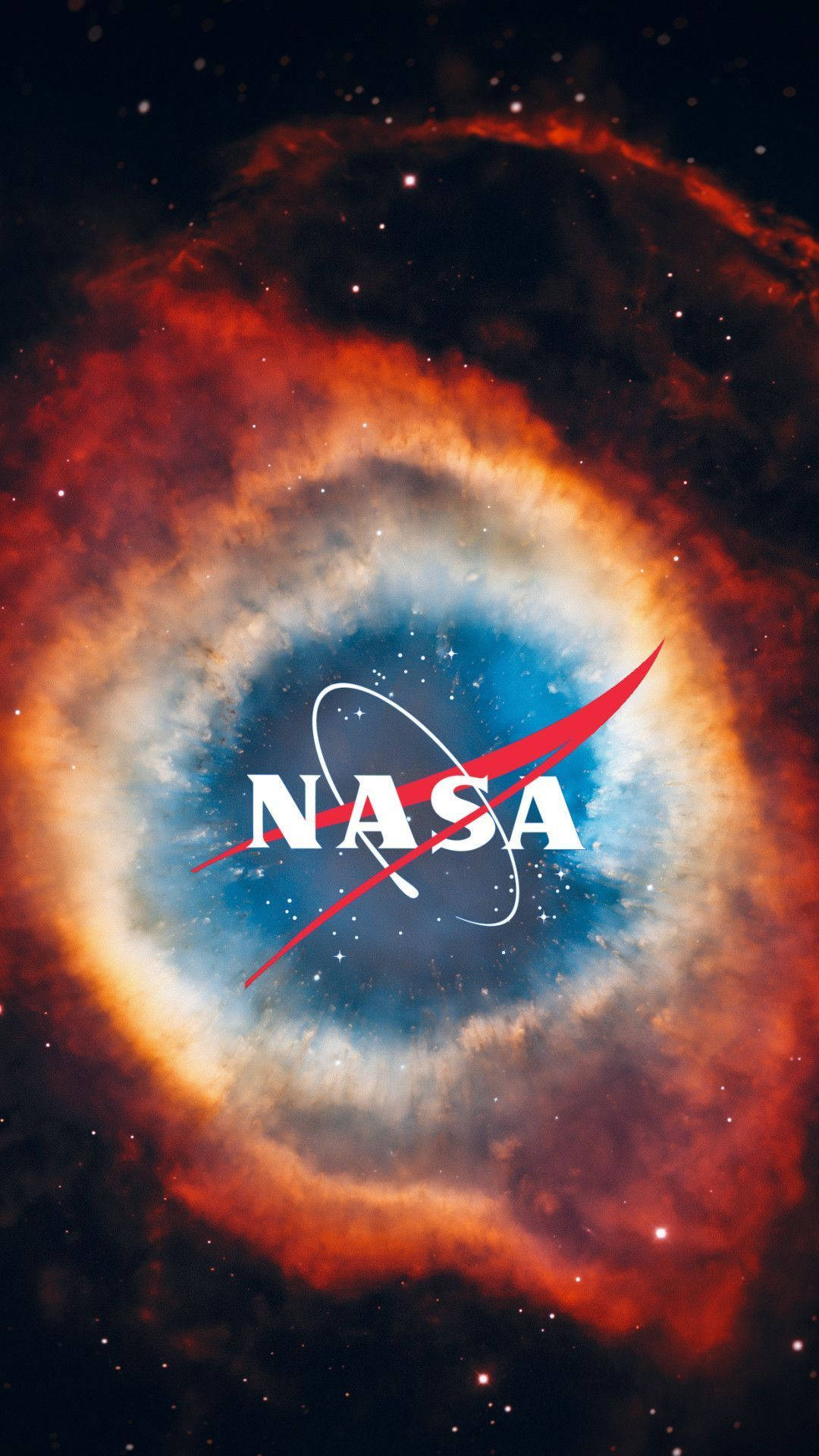 NASA Logosu Nebula Tarzı iPhone İçin Duvar Kağıdı