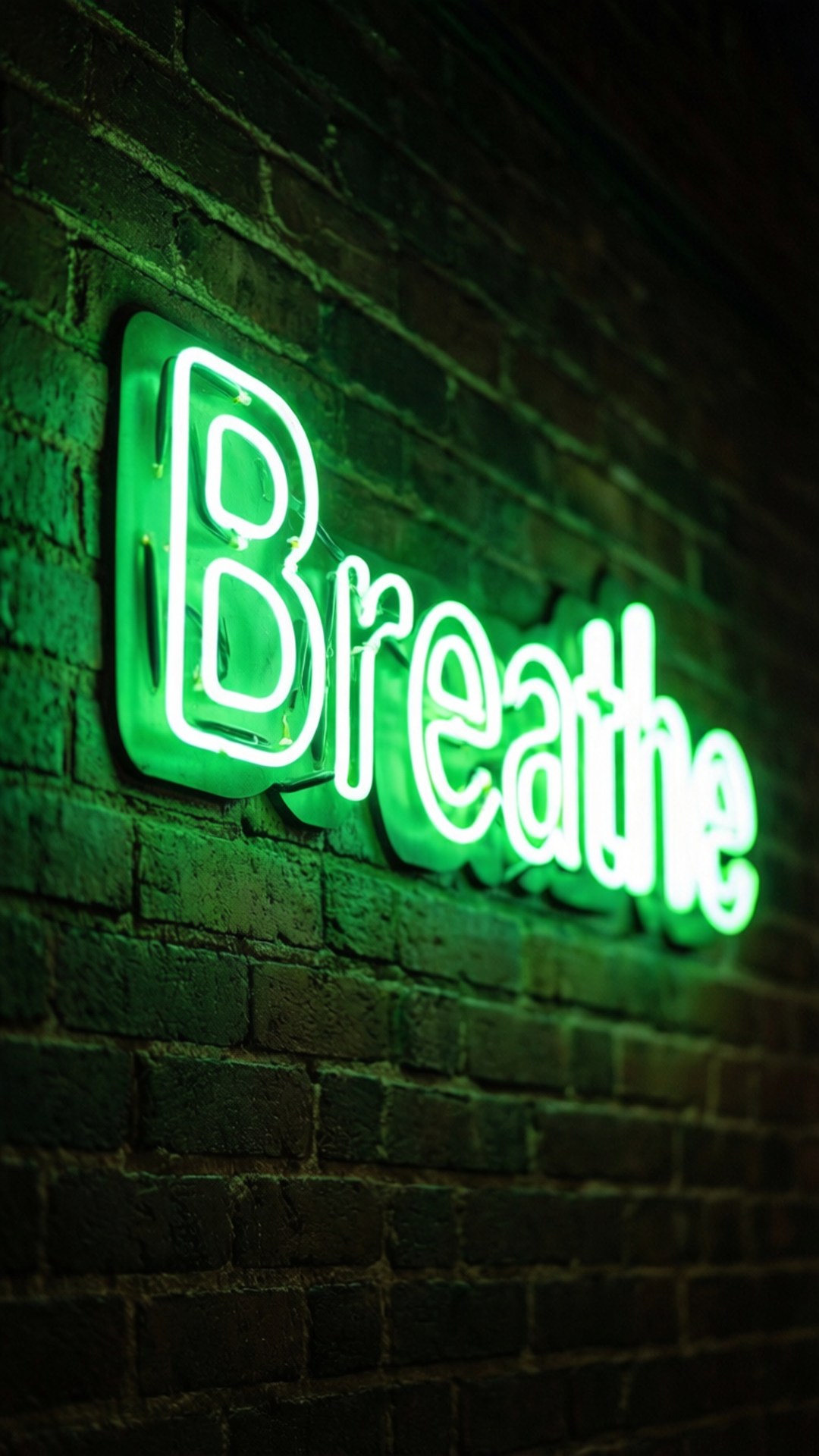 Nefes Al Neon Tabelası Duvar Kağıdı
