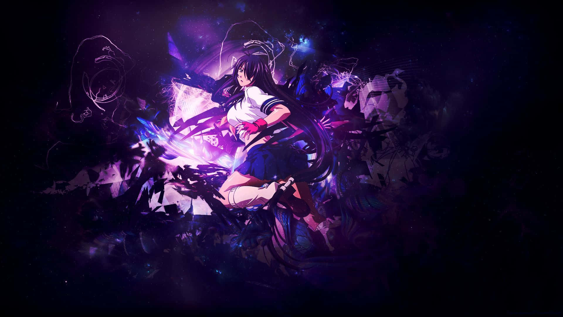 Nefes kesici bir fantastik mor anime dünyası sahnesi Duvar Kağıdı