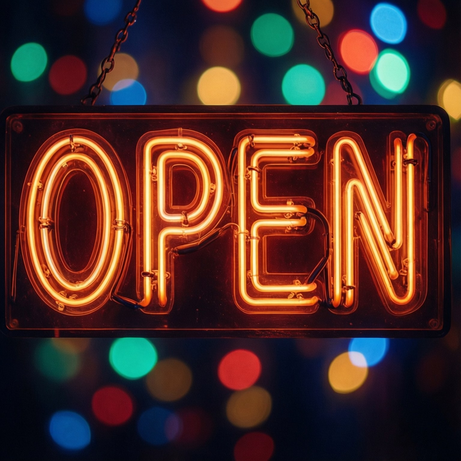 Neon Açık İşareti Duvar Kağıdı