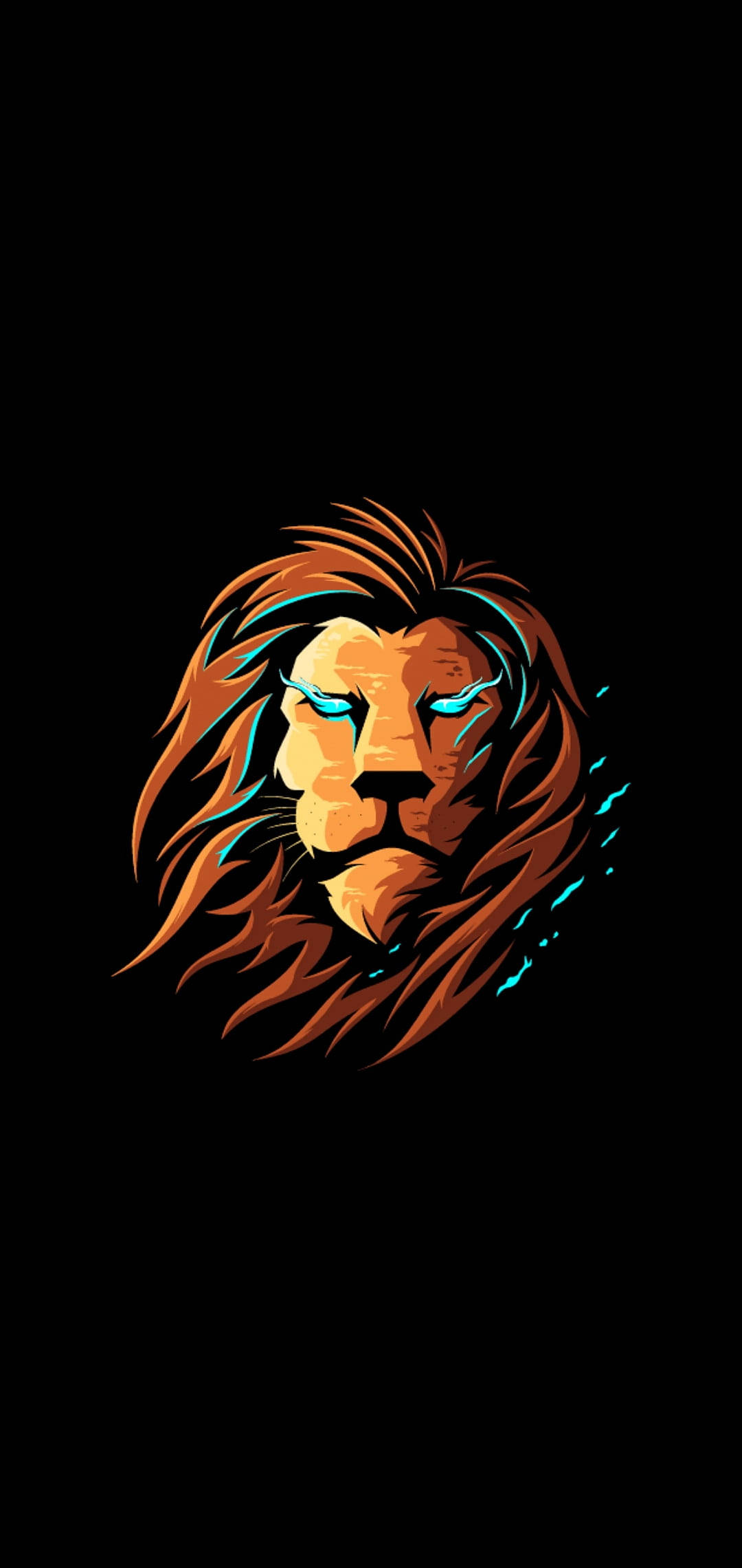 Neon Aslan Oyun Logosu HD Duvar Kağıdı