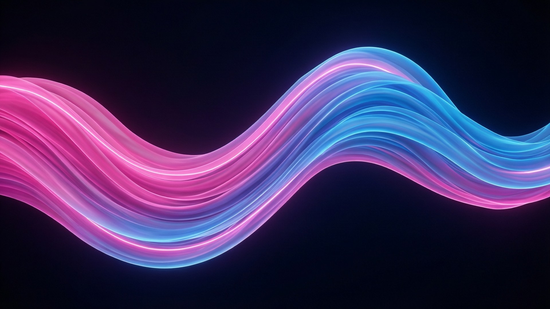 Neon Dalga Soyut Duvar Kağıdı