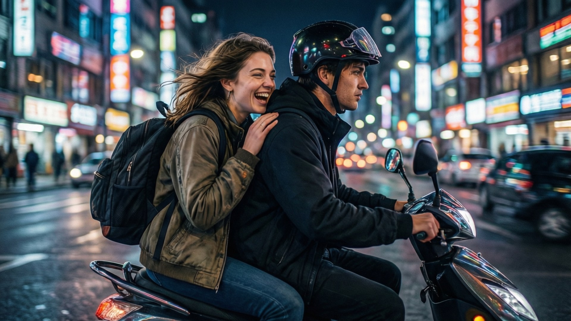 Neon Gece Yolculuğu Duvar Kağıdı