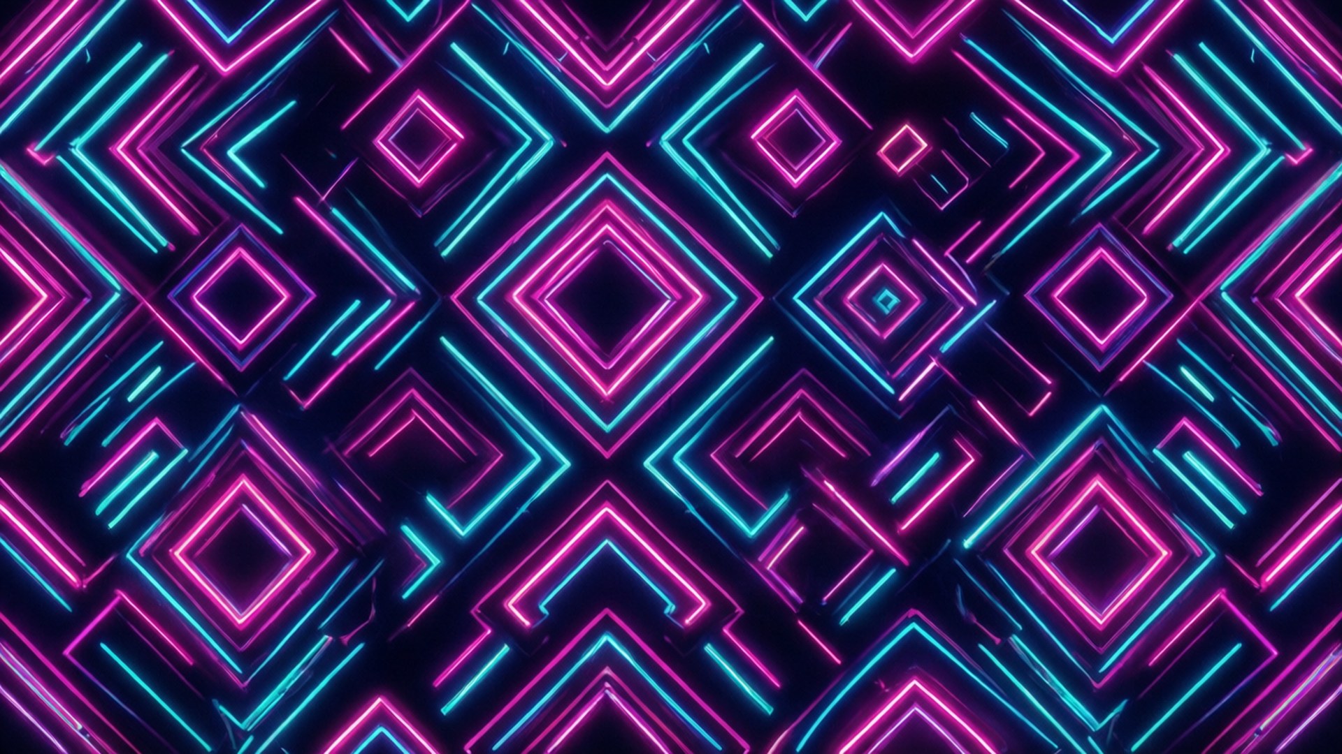Neon Geometri Duvar Kağıdı