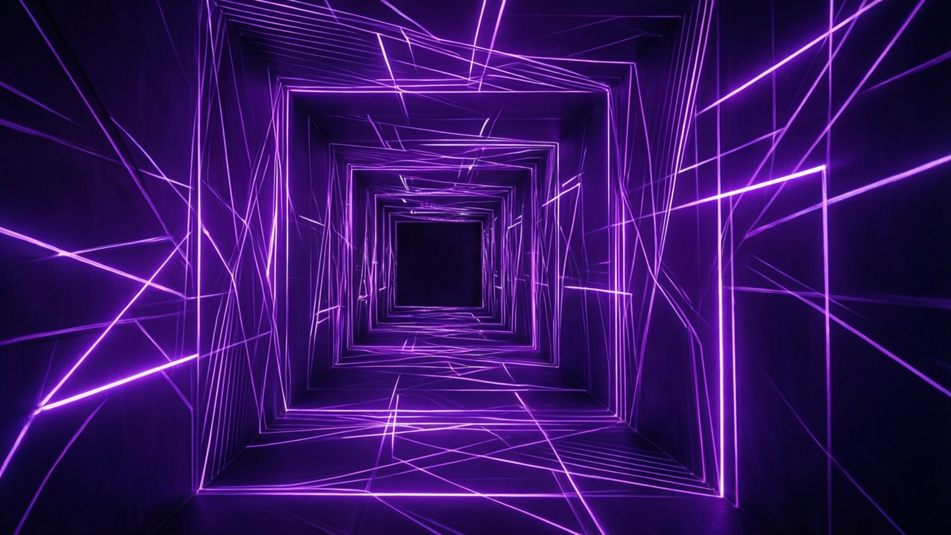 Neon Geometrik Tünel Duvar Kağıdı