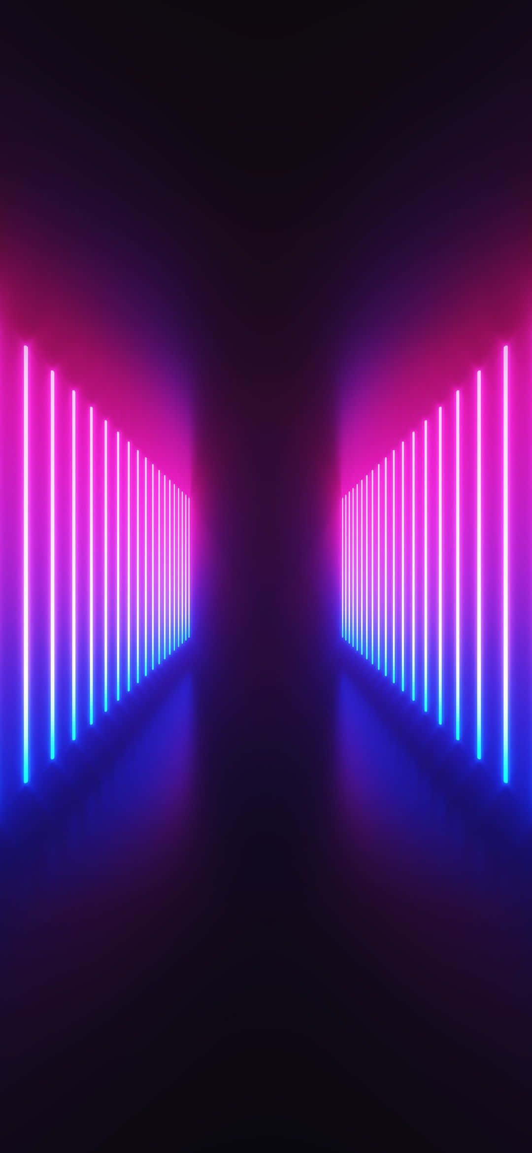 Neon Gradyanlı Fütüristik Bilim Kurgu Yolu Görseli Duvar Kağıdı