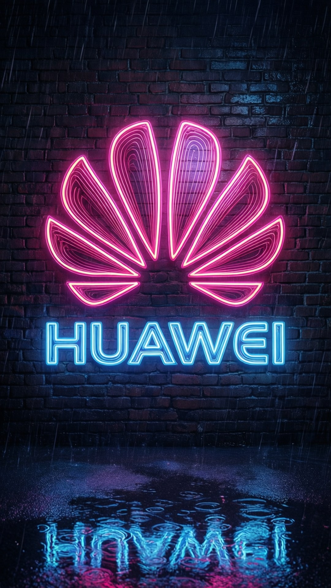Neon Huawei Siberpunk Duvar Kağıdı