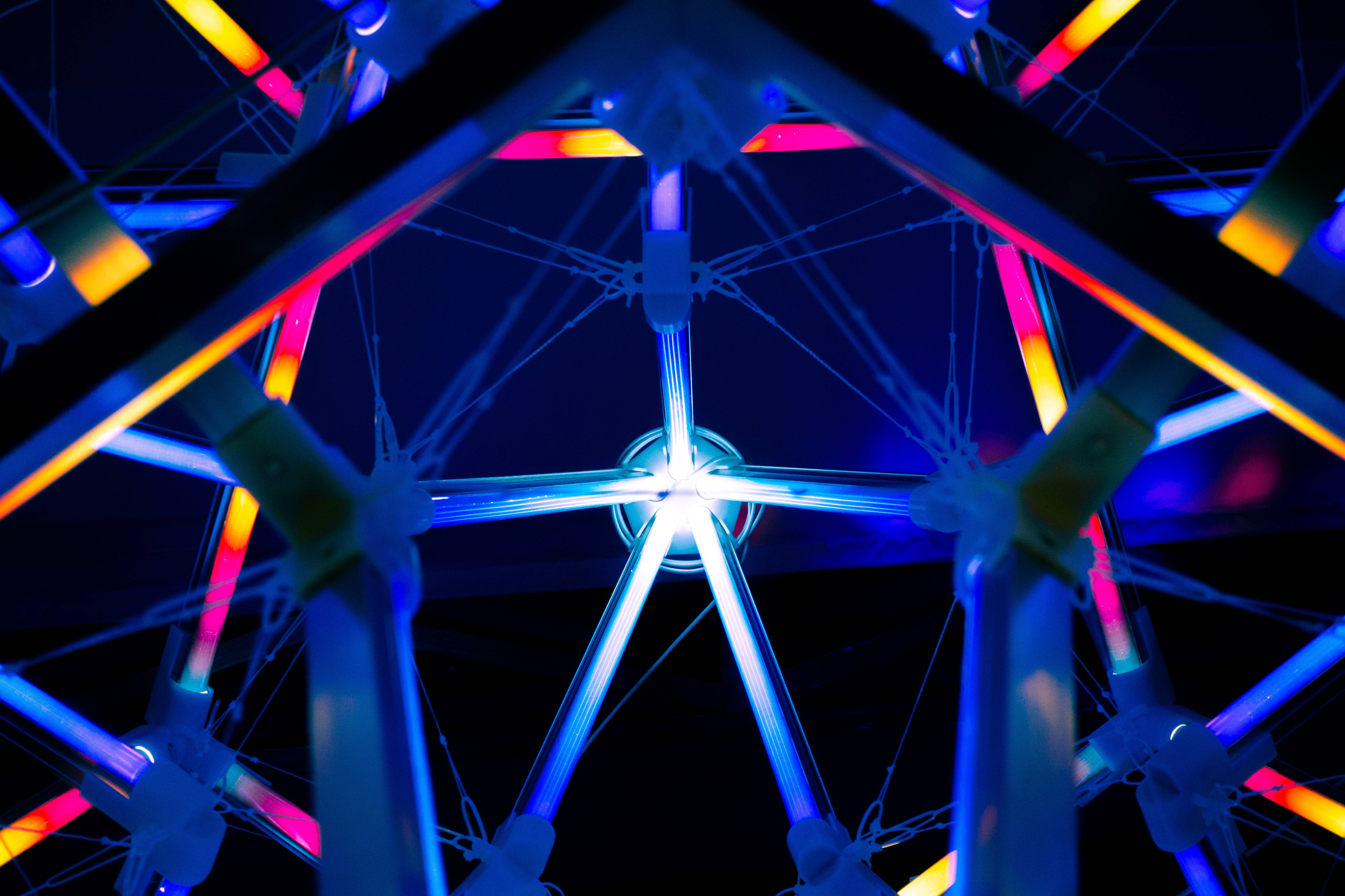 Neon İnşaat Tasarımı Duvar Kağıdı