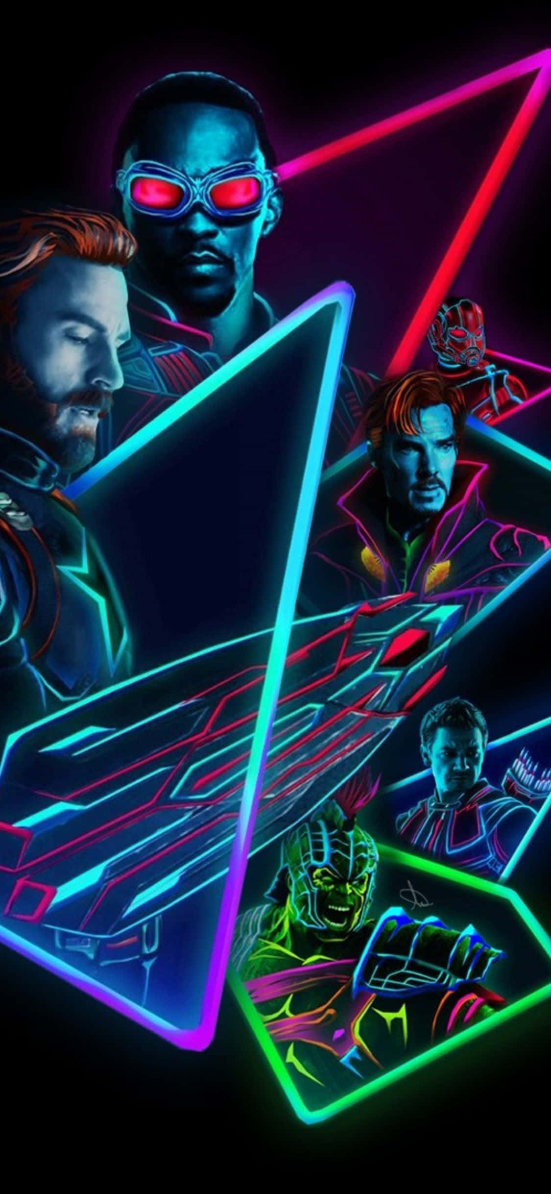 Neon iPhone ile Evinizi Aydınlatın Duvar Kağıdı