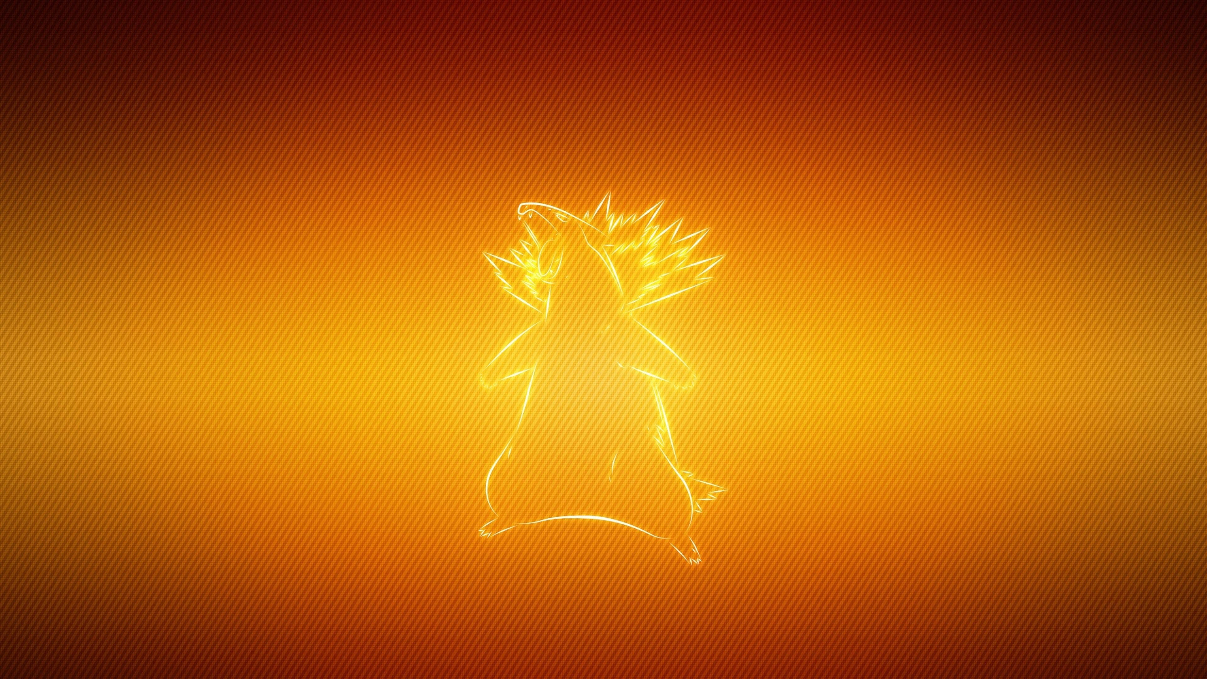 Neon Işığında Typhlosion Duvar Kağıdı