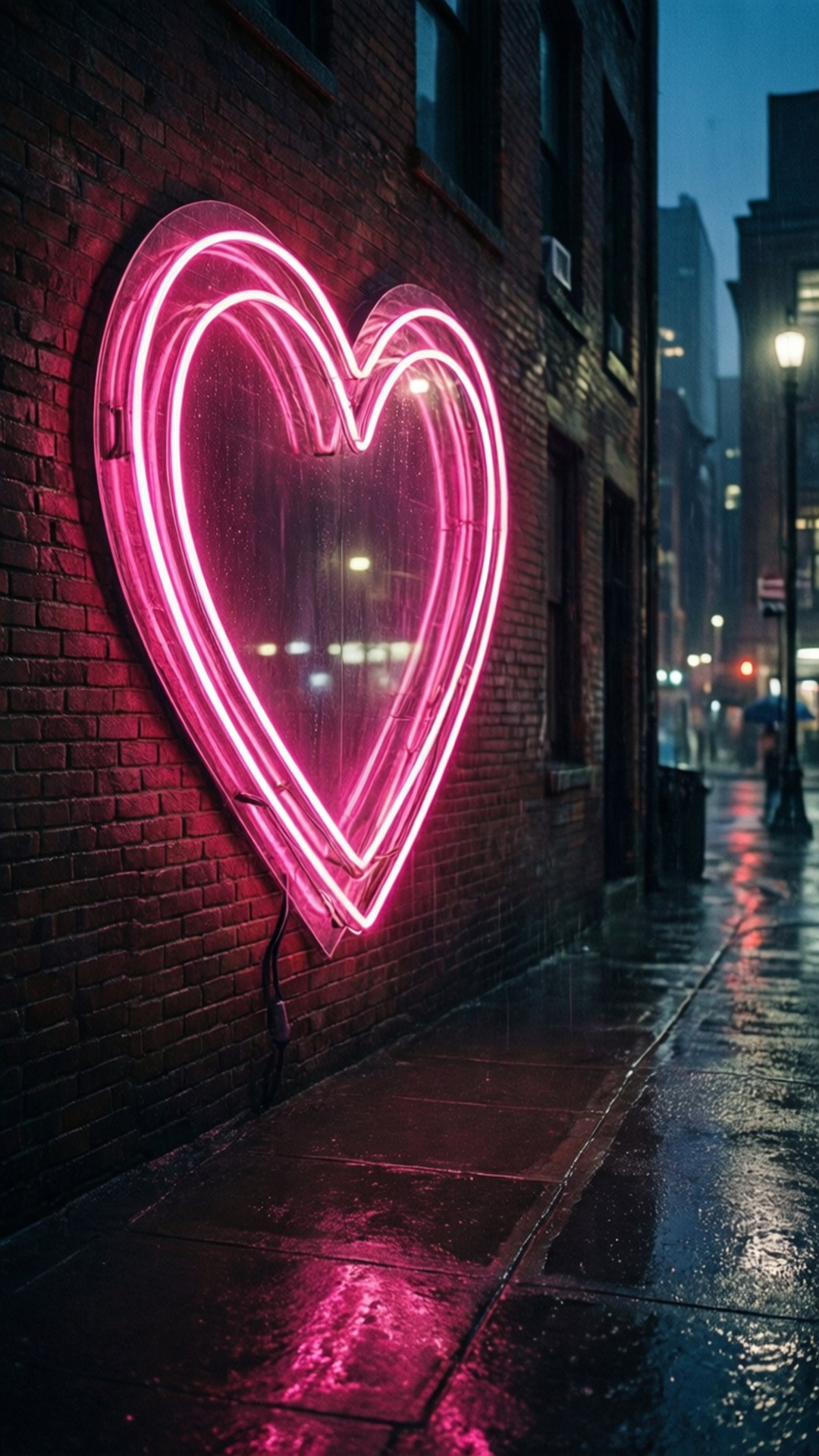 Neon Kalp Yağmuru Duvar Kağıdı
