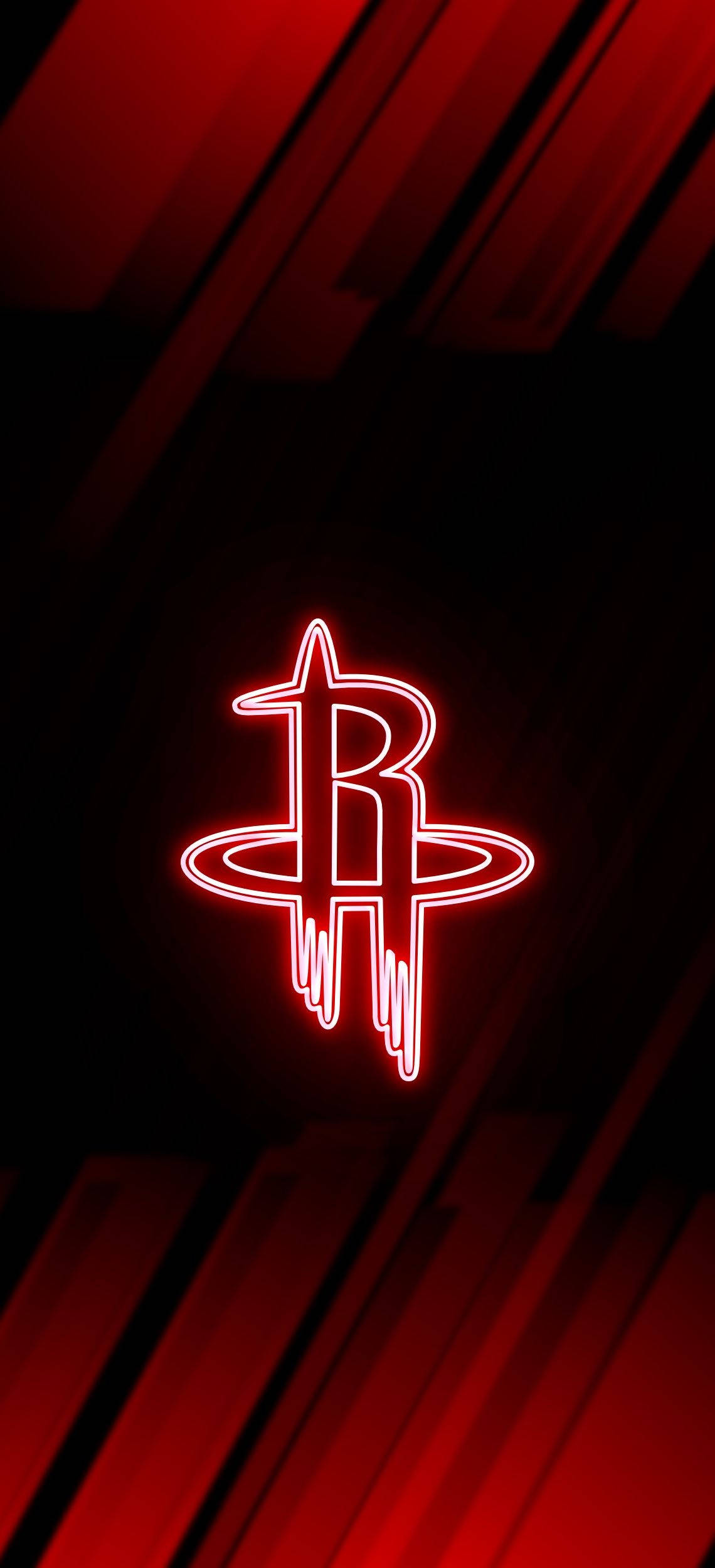 Neon Kırmızı Houston Rockets Duvar Kağıdı