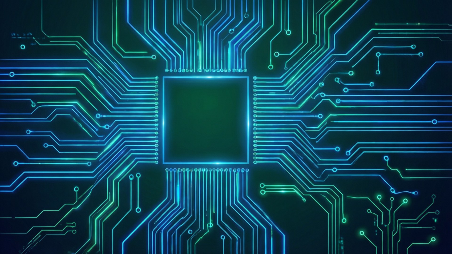 Neon Mavi Devre Kartı Duvar Kağıdı