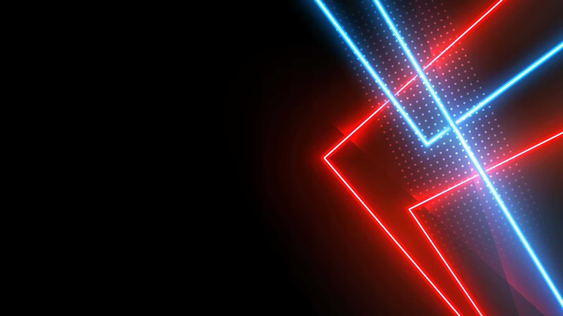 Neon Mavi Kırmızı Çizgili Arkaplan Duvar Kağıdı