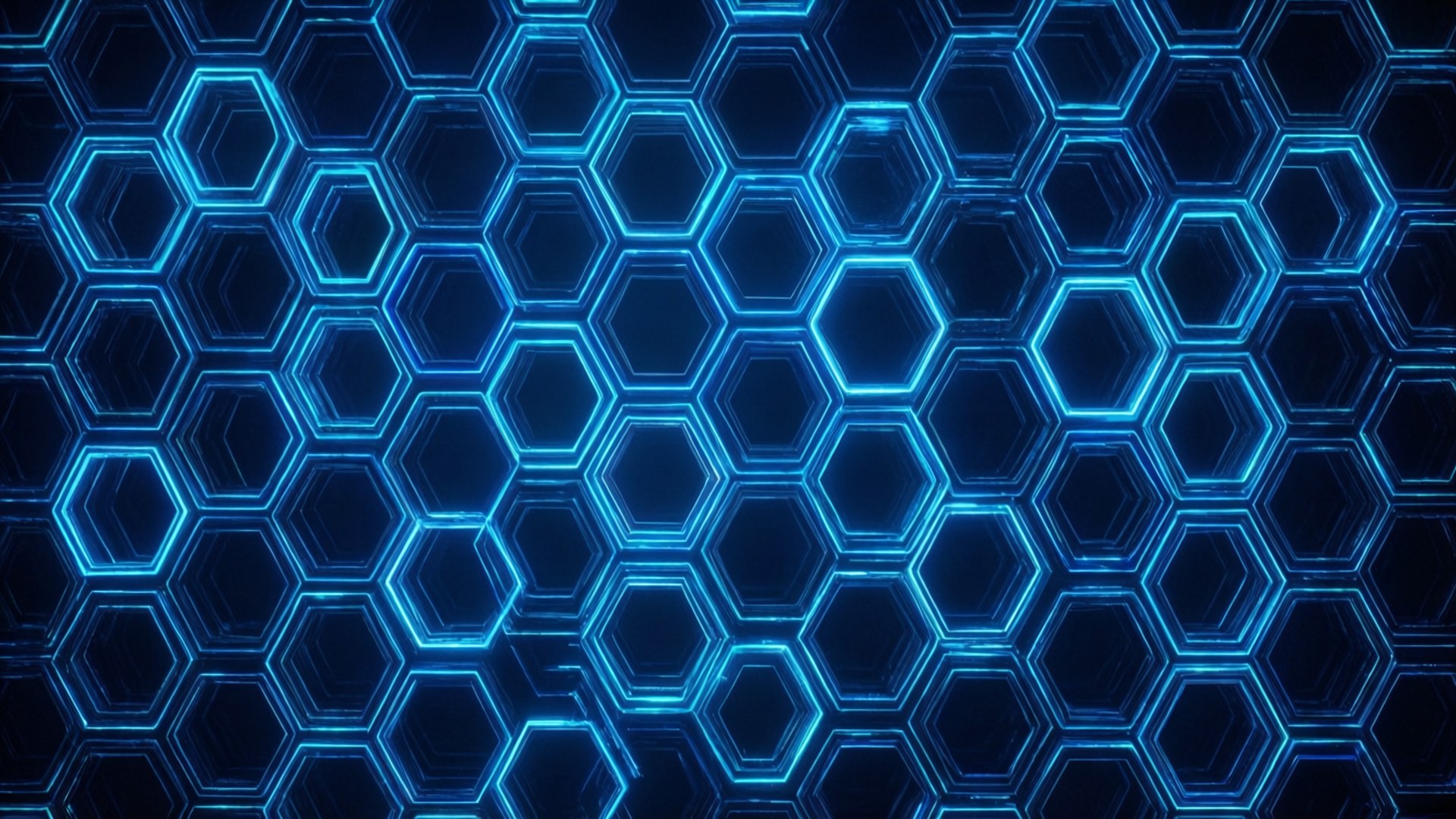 Neon Mavi Petek Duvar Kağıdı