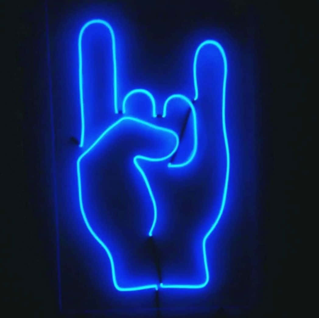 Neon mavisinin canlı derinliklerini keşfedin. Duvar Kağıdı