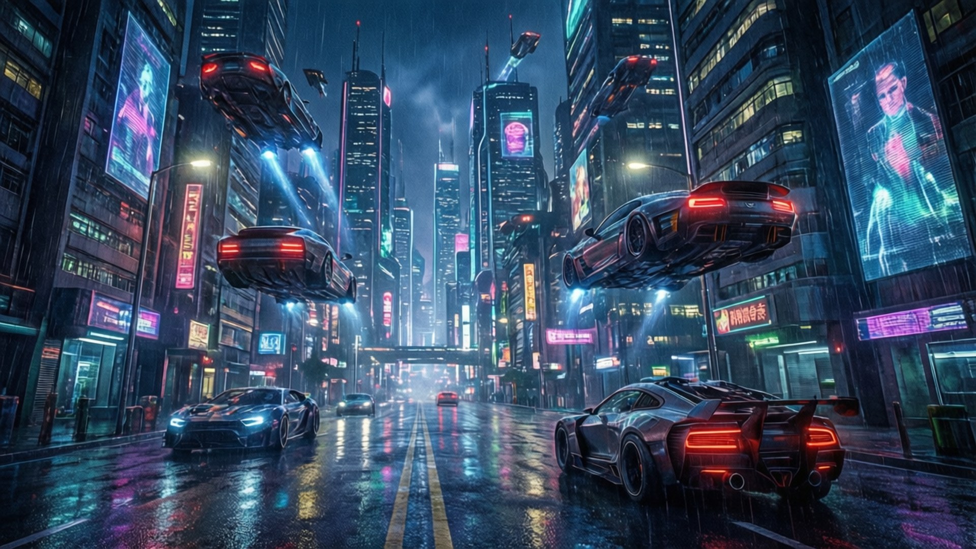 Neon Metropol Duvar Kağıdı