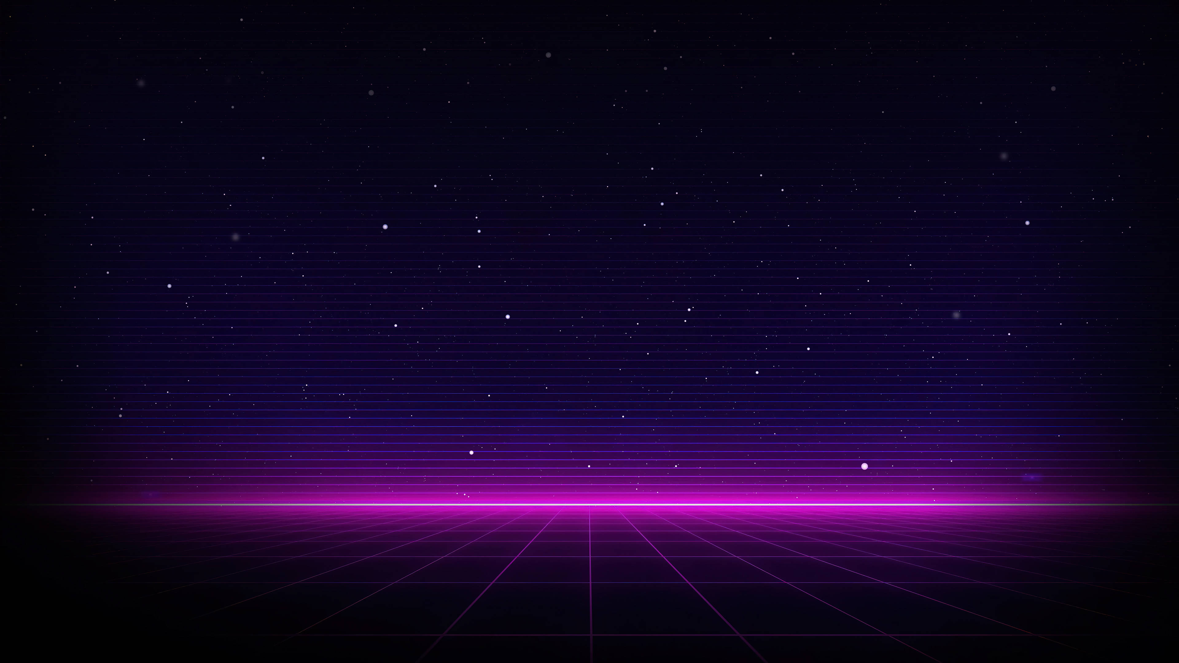 Neon Mor Estetik Ufuk Duvar Kağıdı
