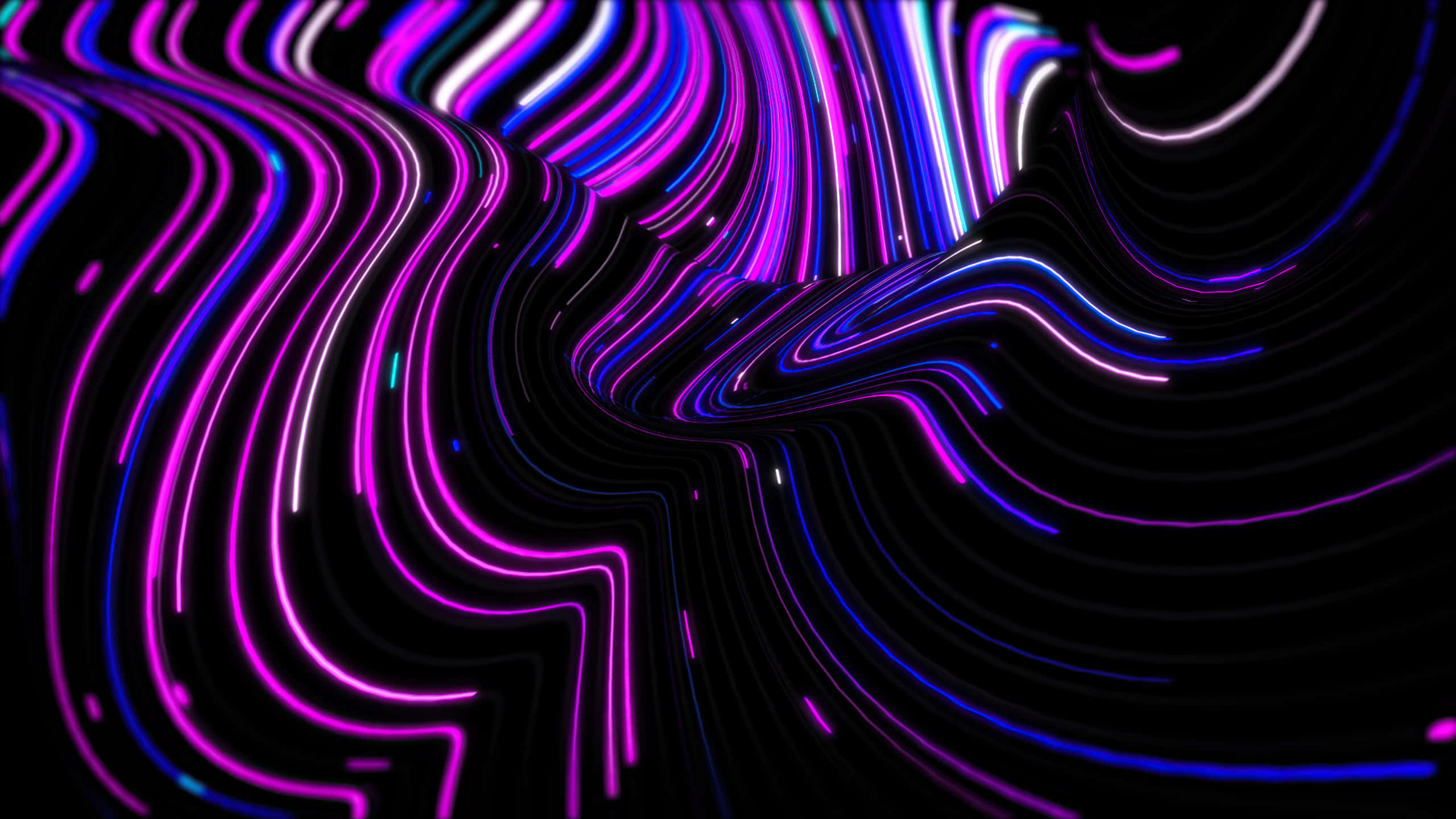 Neon Mor Soyut Çizgiler 1440p AMOLED Arkaplan Duvar Kağıdı