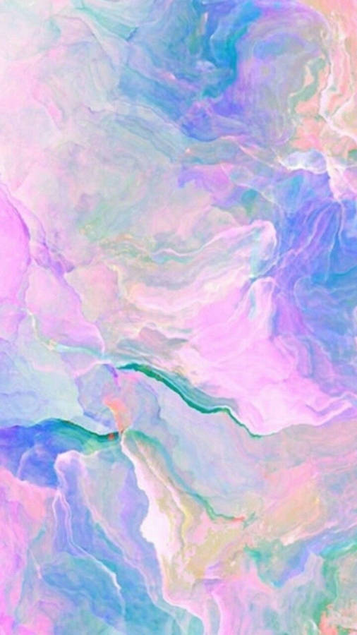 Neon Pastel Mermer Sanatı Duvar Kağıdı