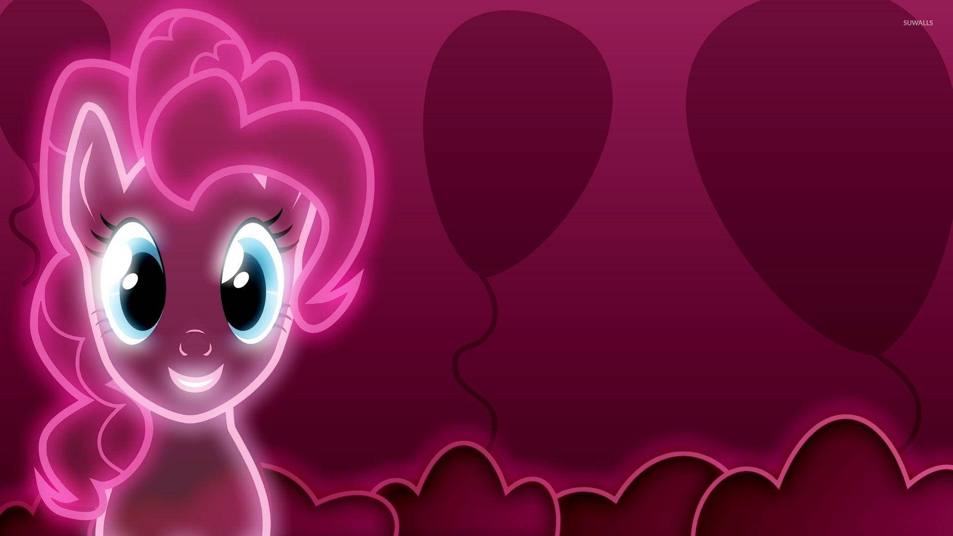 Neon Pembe Pinkie Pie Duvar Kağıdı