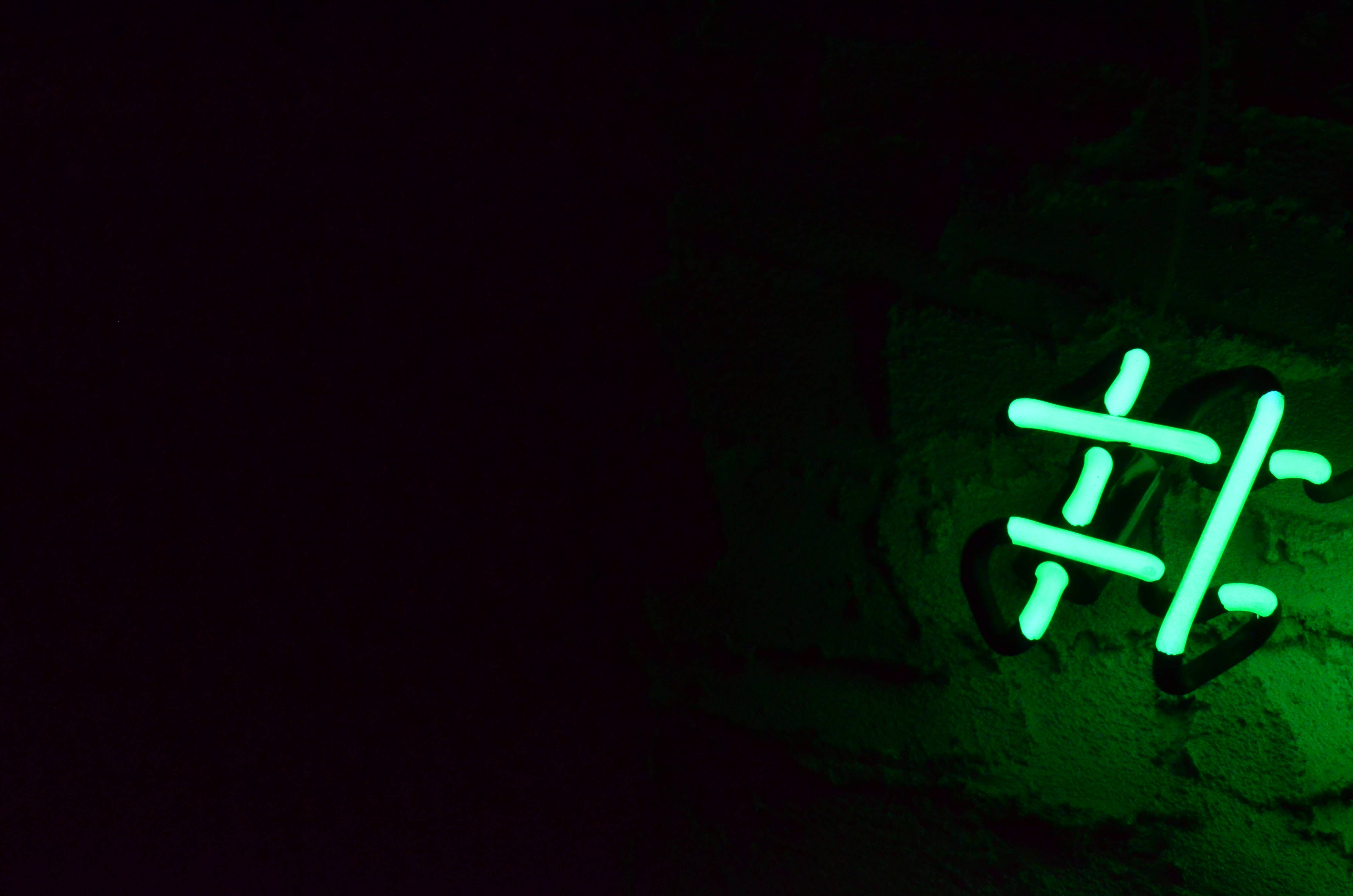 Neon Yeşil Hashtag Duvar Kağıdı