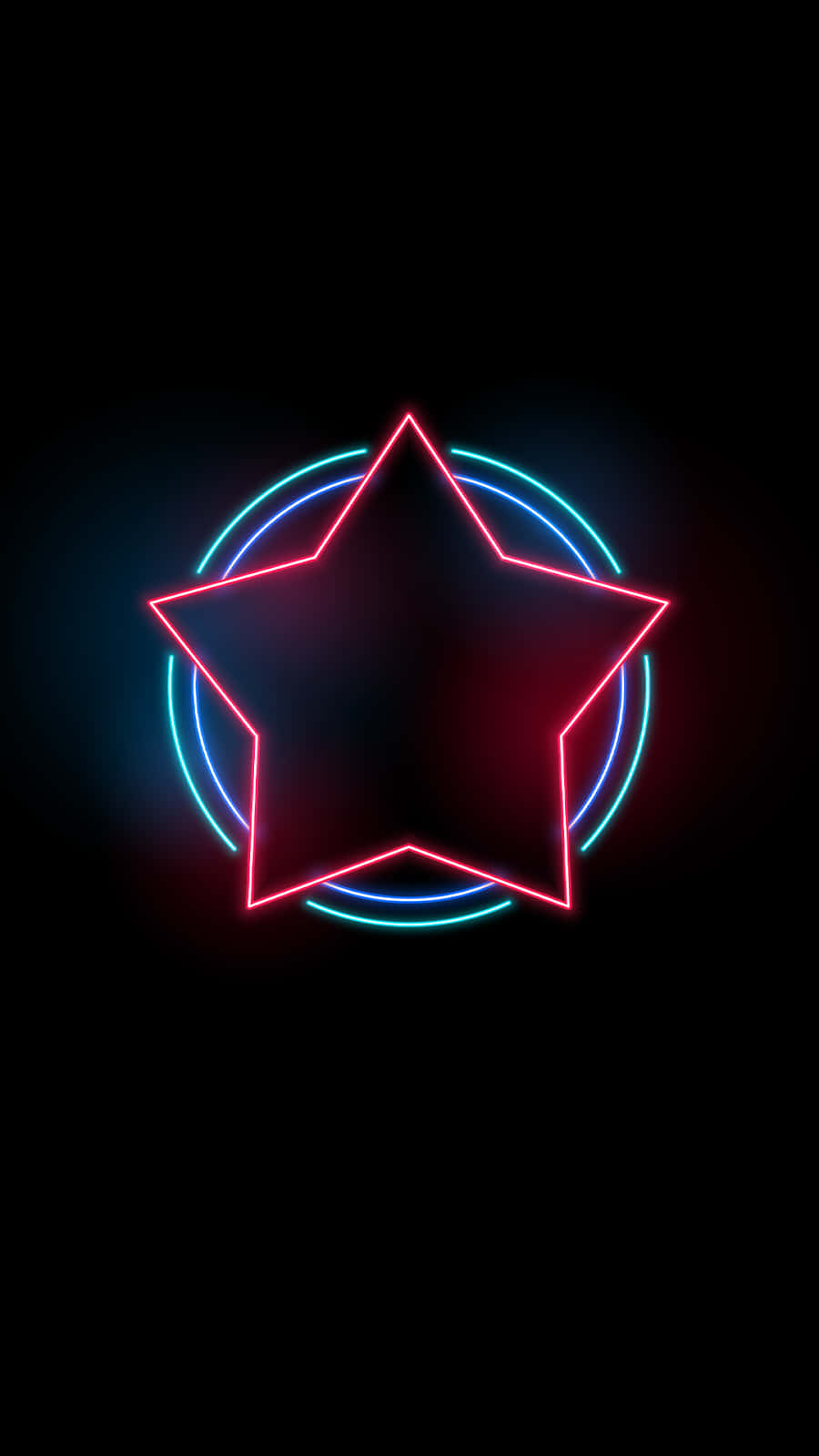 Neon Yıldız Pixel 3XL AMOLED Arkaplan Duvar Kağıdı