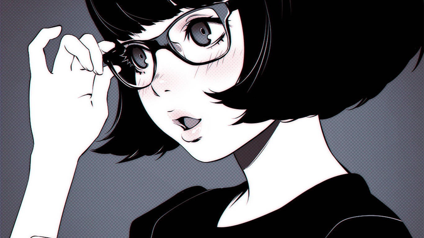 Nerdy Kız Sert Anime Profil Fotoğrafı Duvar Kağıdı