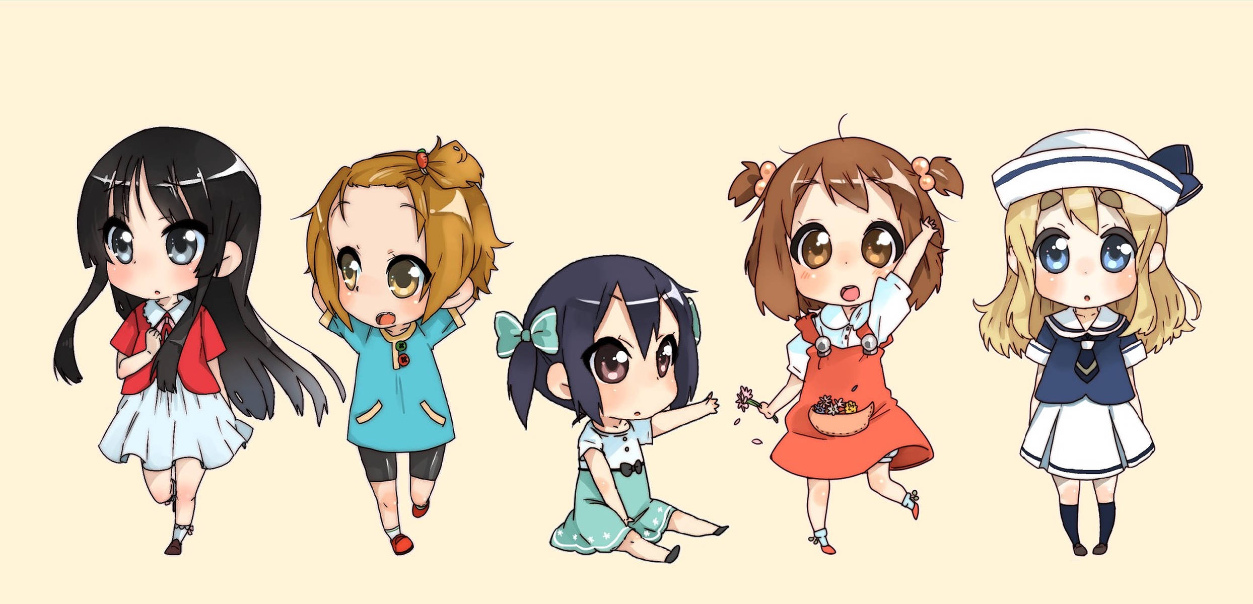 Neşeli Anime Çocukları Fantastik Bir Dünyayı Keşfediyor Duvar Kağıdı