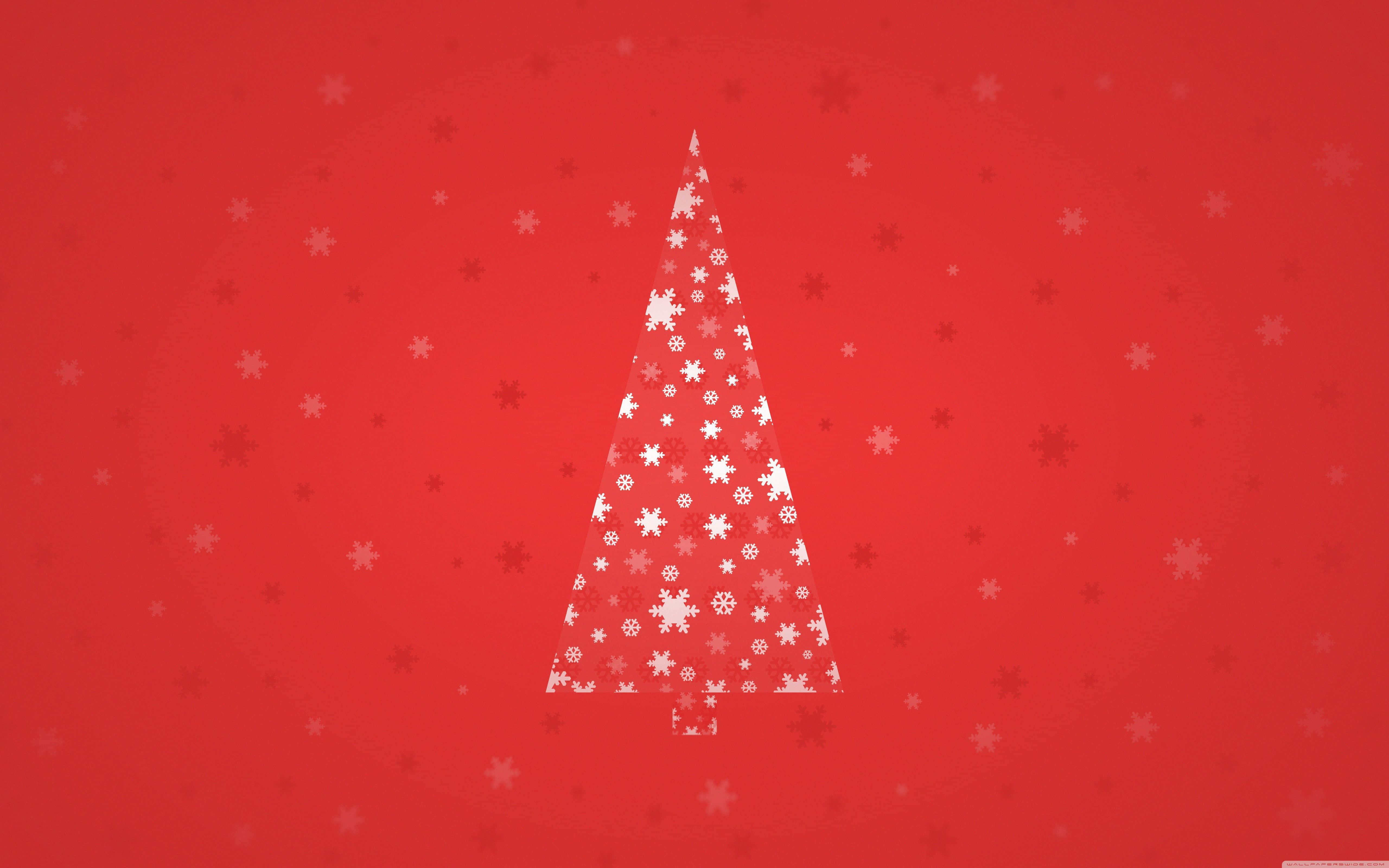 Neşeli, Kırmızı Bir Noel Duvar Kağıdı