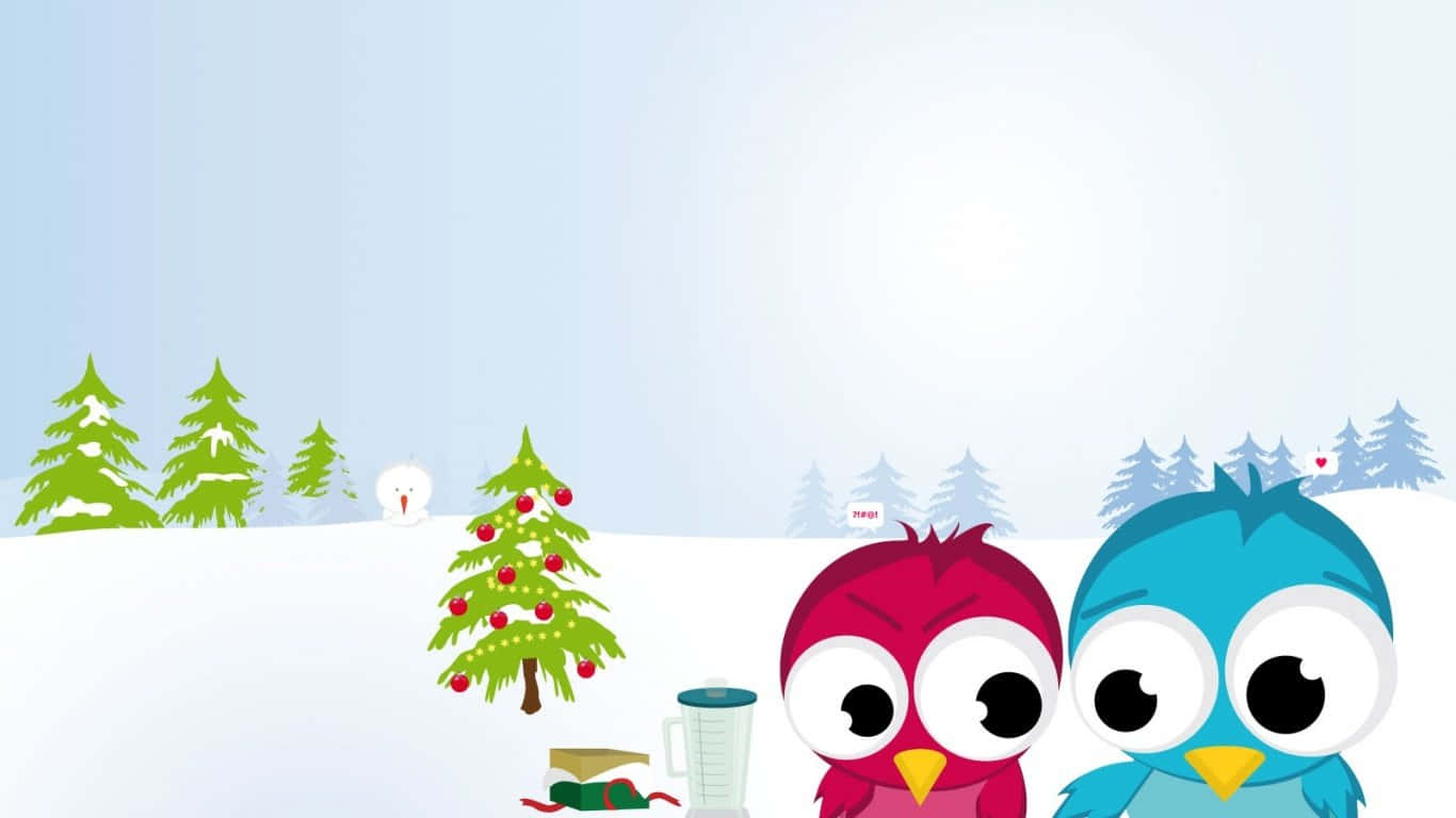 Neşeli Noel Baba ve Mutlu Ren Geyiği Noel Kutlaması Duvar Kağıdı