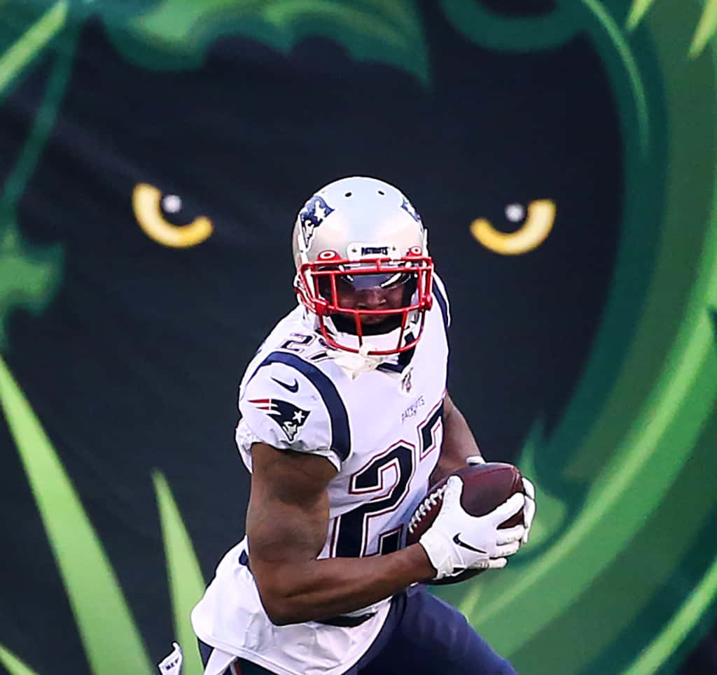 New England Cornerback JC Jackson İllüstrasyonu Duvar Kağıdı