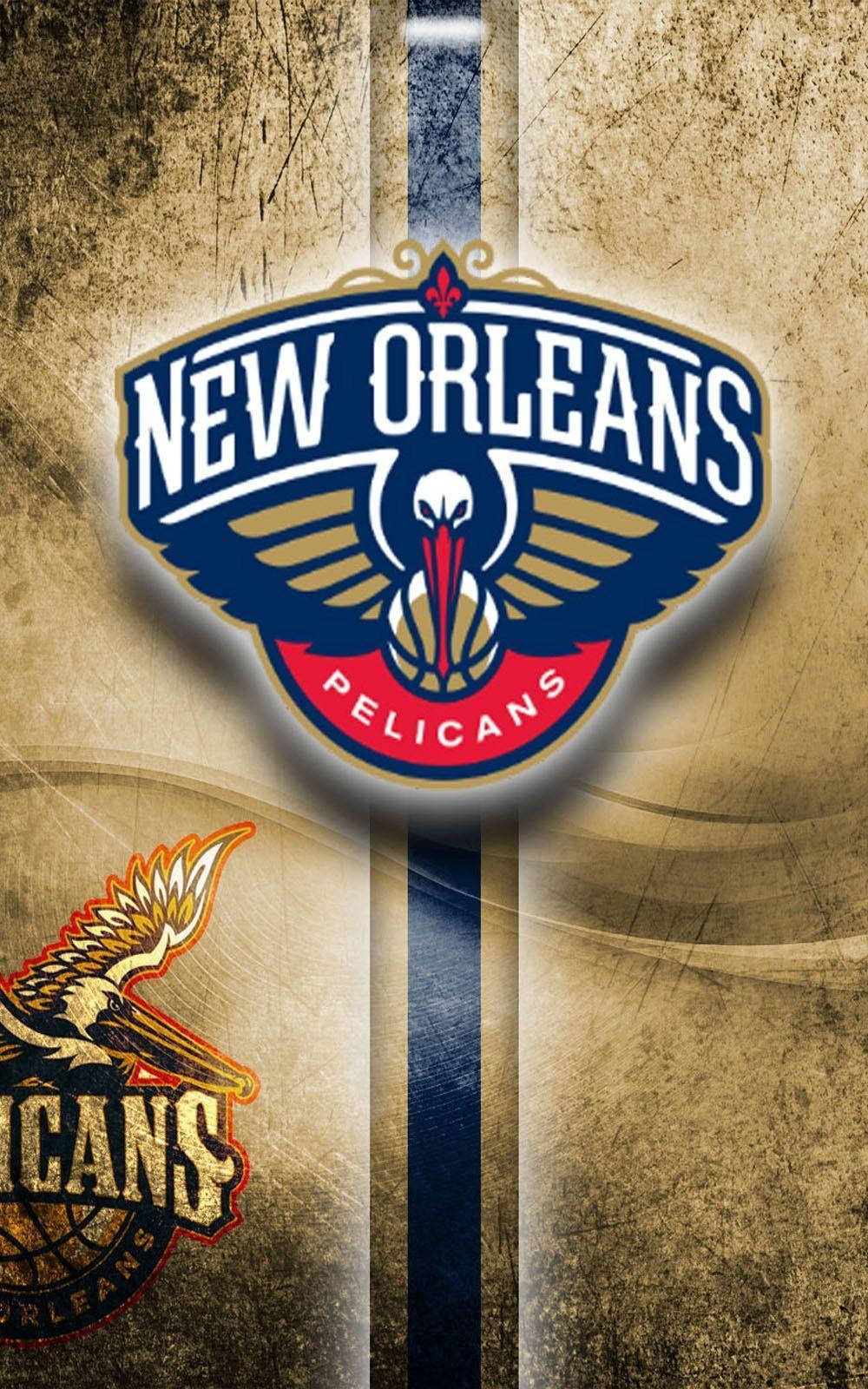 New Orleans Pelicans Grunge Art Duvar Kağıdı