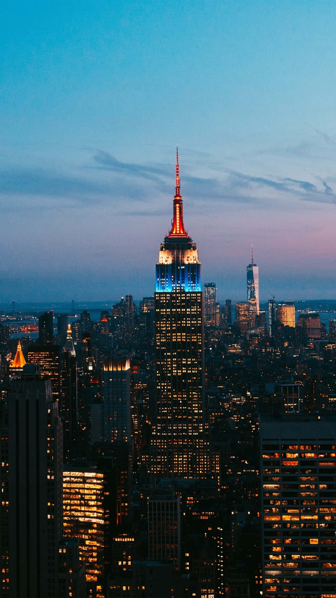 New York City Gece Empire State iPhone Duvar Kağıdı
