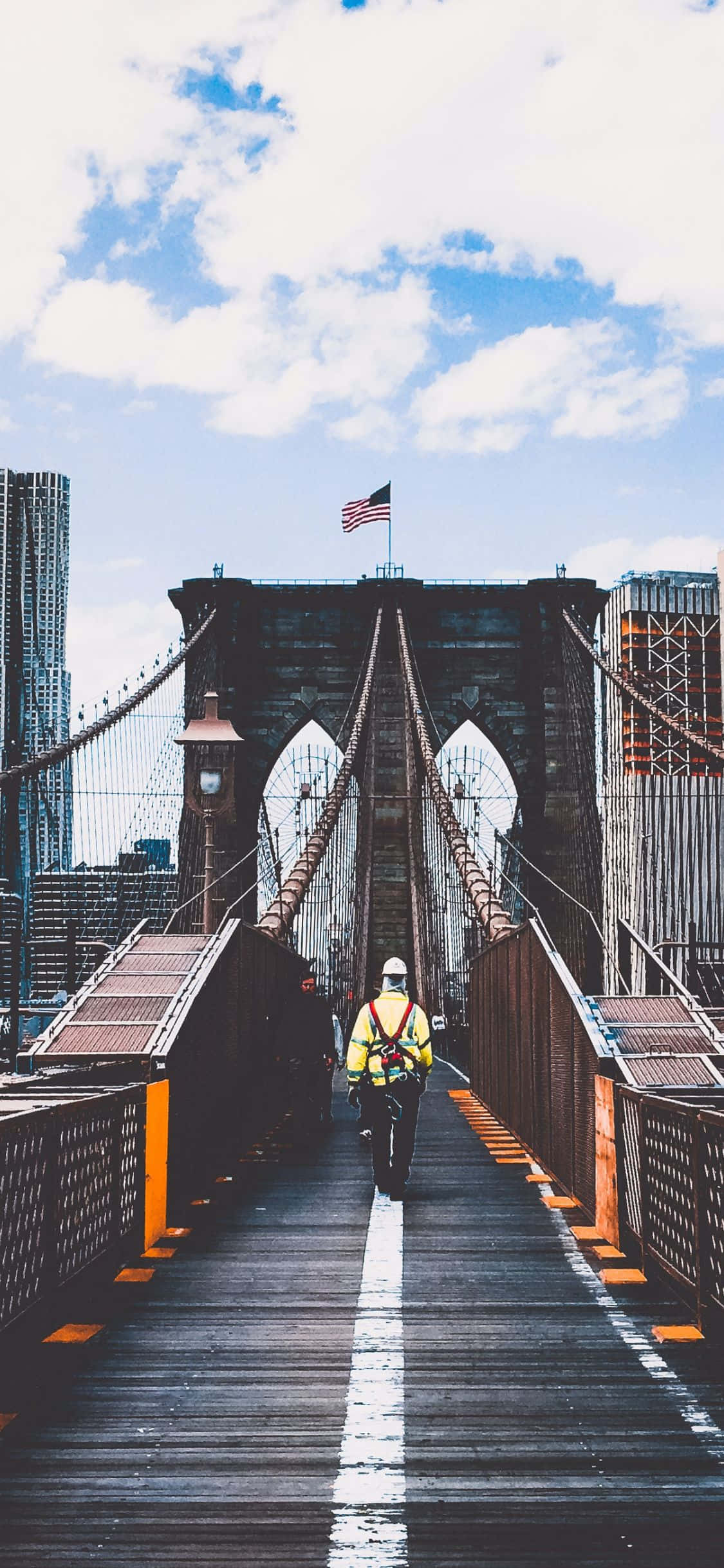 iPhone X ile New York Şehri Silüetini İzleyin Duvar Kağıdı
