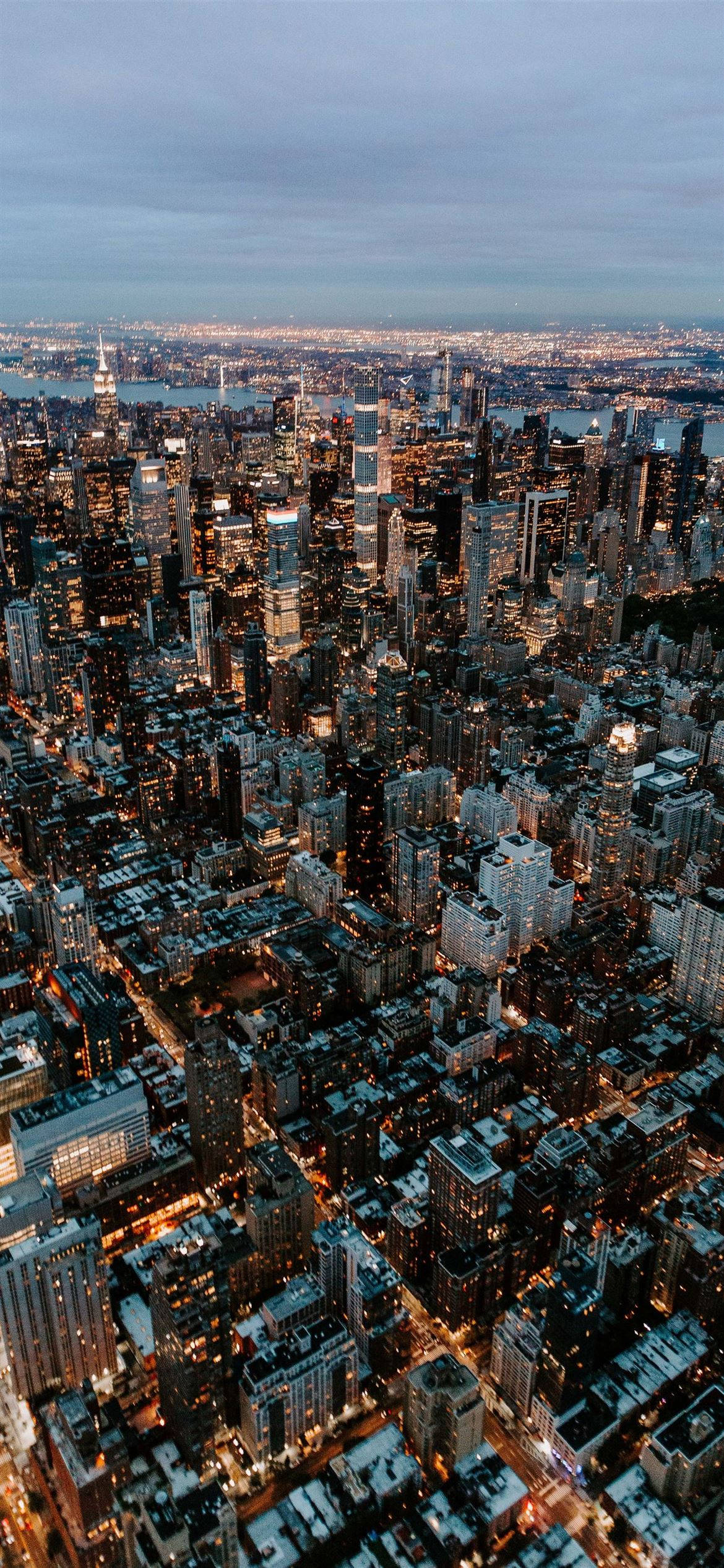 New York Şehri iPhone X Havadan Görünüm Duvar Kağıdı