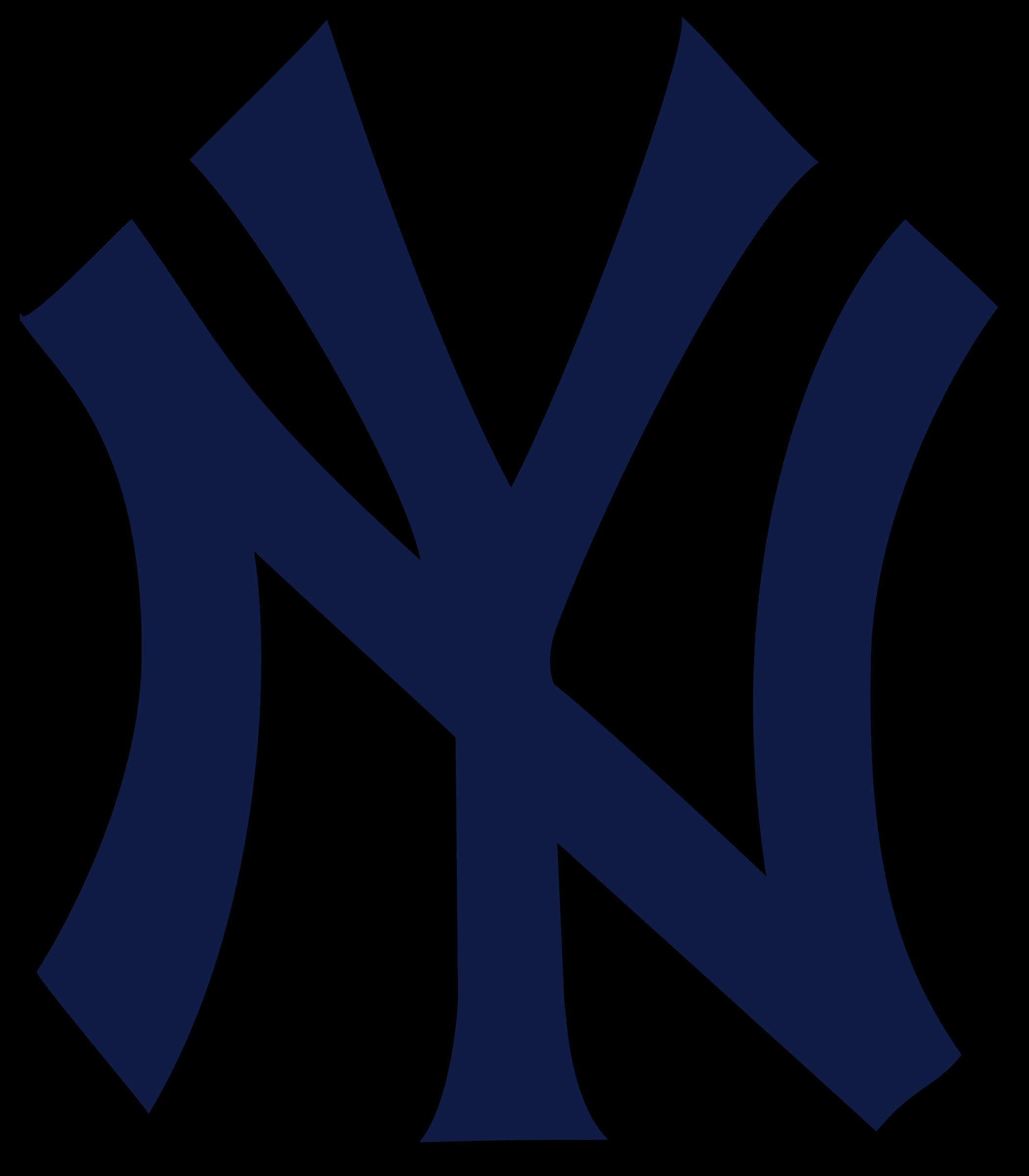 New York Yankees Mavi NY Logosu Vektör Duvar Kağıdı